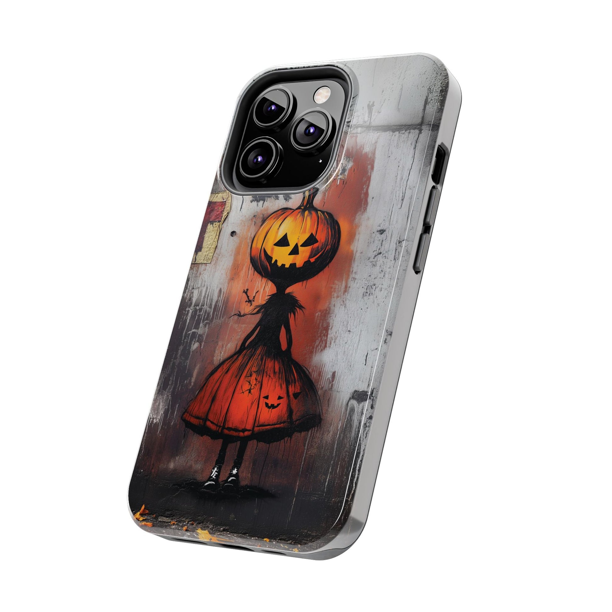 Halloween Pumpkin Wednesday Fall Artistic Gothic Dark Academia Street Art Urban Graffiti Phone Case Street iPhone 15 Pro Max Samsung Galaxy