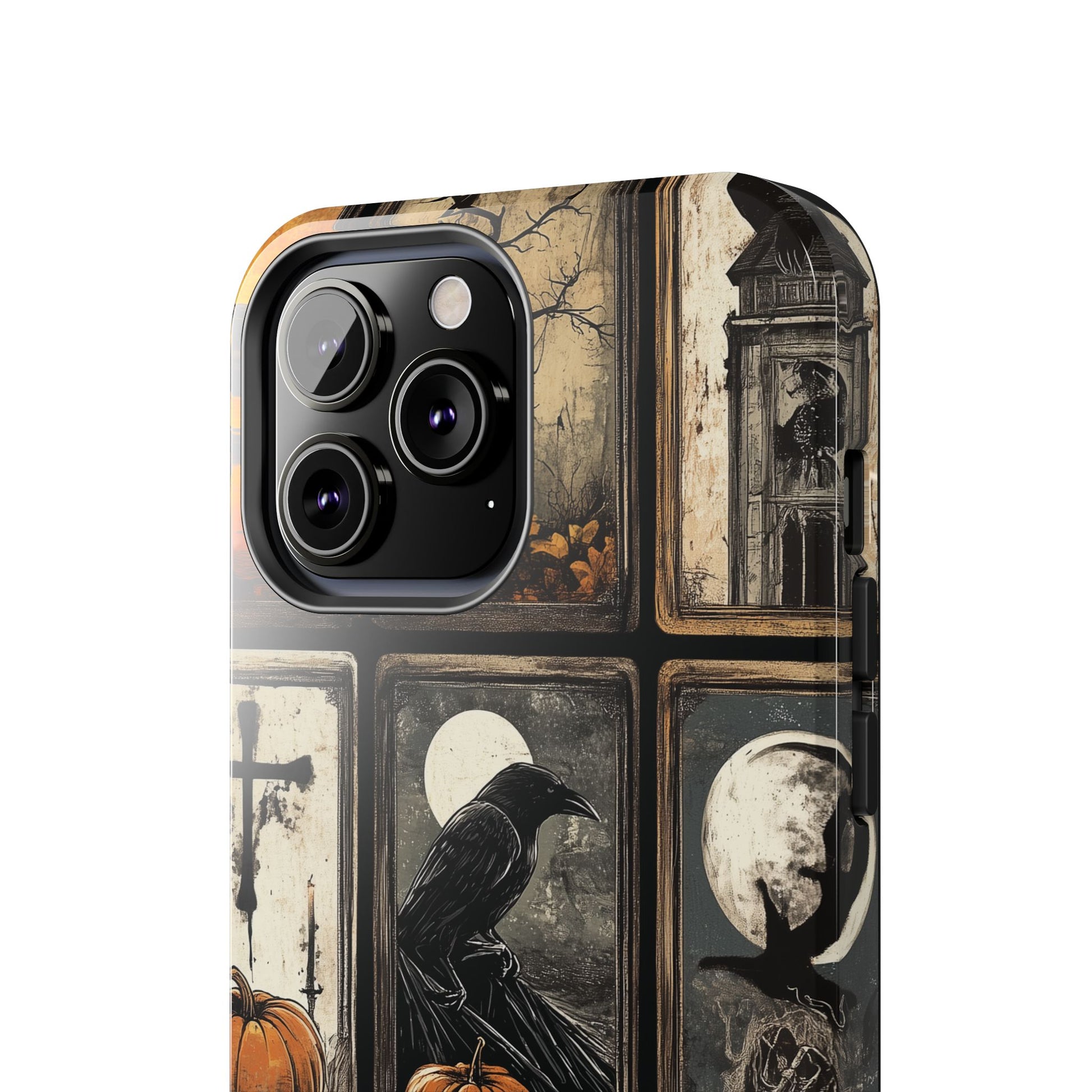 The CrowTarot Card Mystical Phone Case Psychic Dark Academia Halloween Gothic Phone Case Street iPhone 15 Pro Max Samsung Galaxy