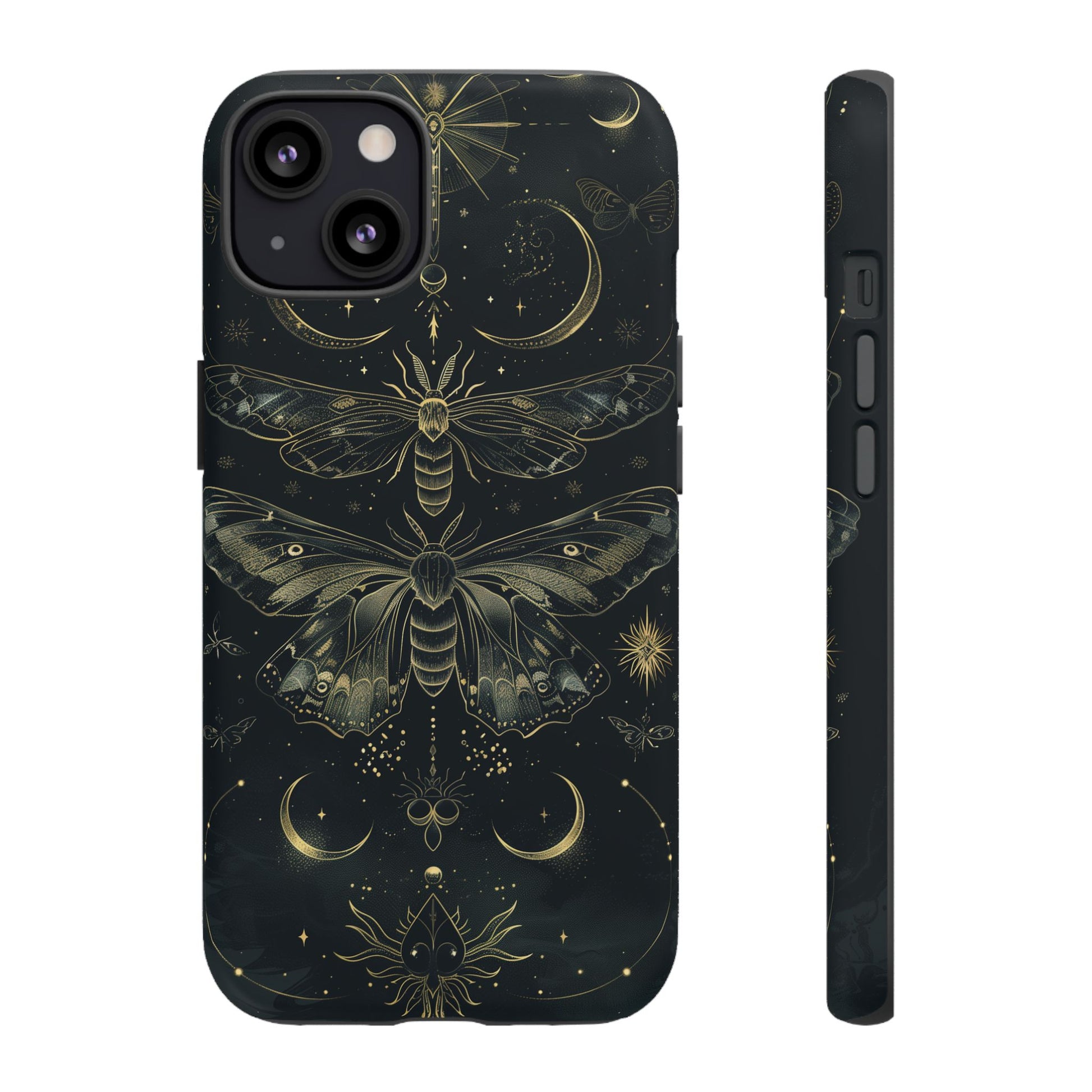 Celestial Dark Academia Phone Case Magical Moth Vintage Witchcraft Cover Esoteric Nature Art iPhone 13 14 15 16 Pro Max Samsung Pixel 8