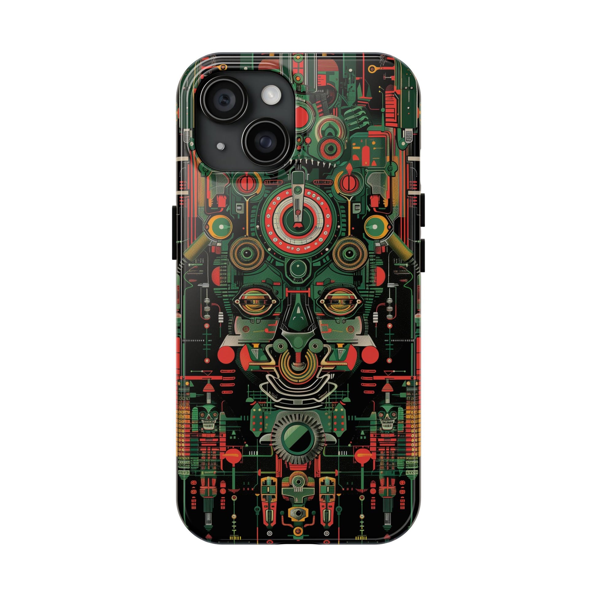 Art Deco Robot Head iPhone Case - Sci-Fi Inspired Cover - Futuristic Design - Unique Tech Accessory - Futurist Gift - Art Deco Robot