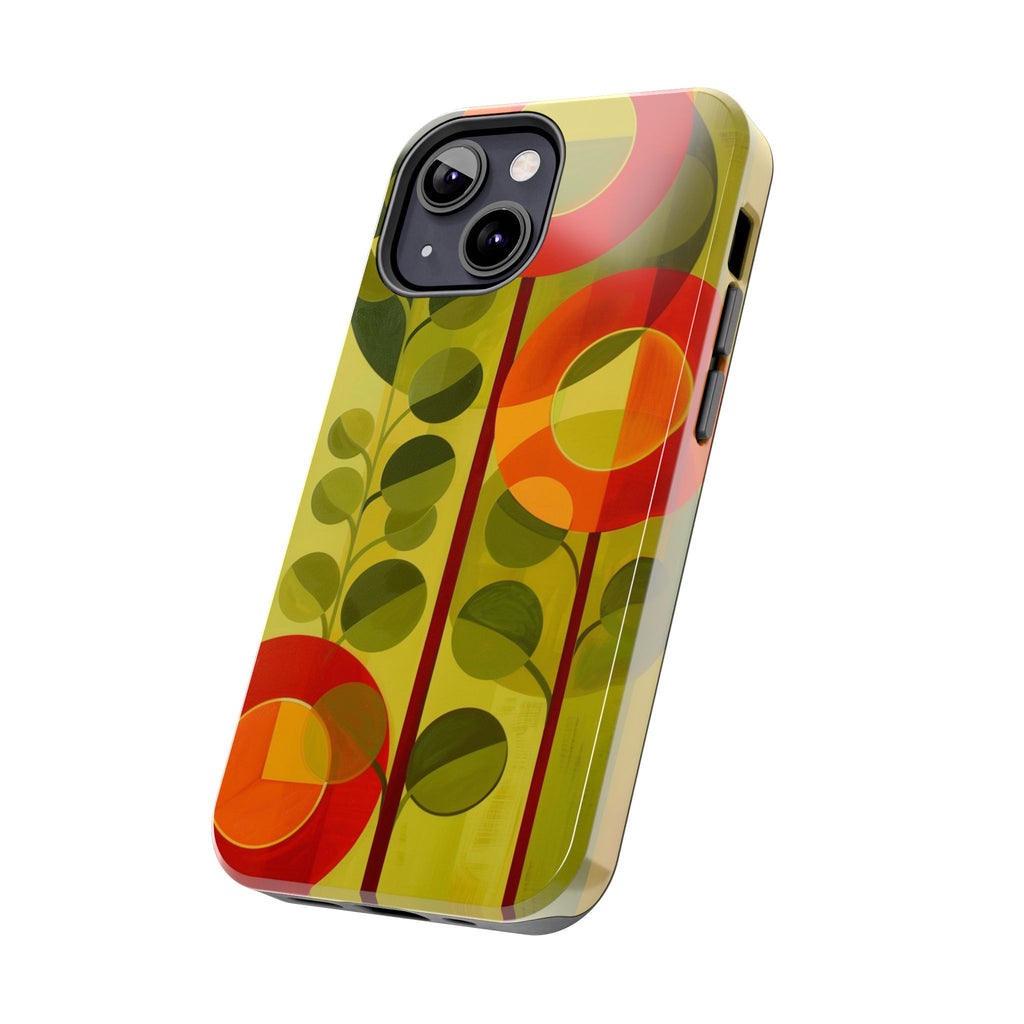 Atomic Flower Phone Case, Mid-Mod Phone Case, Artwork iPhone Case, Unique Floral Pattern Phone Case, Art Deco, Minimalist, Tough Iphone Case