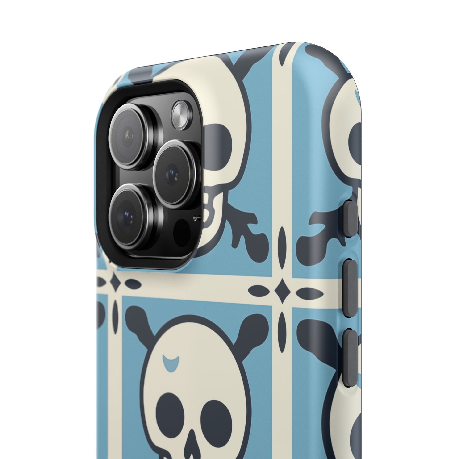 Cute Skull Phone Case Sugar Skull Ghingham Impact-Resistant Cover Goth Skull, Halloween Gift iphone 13 14 15 16 Pro Max