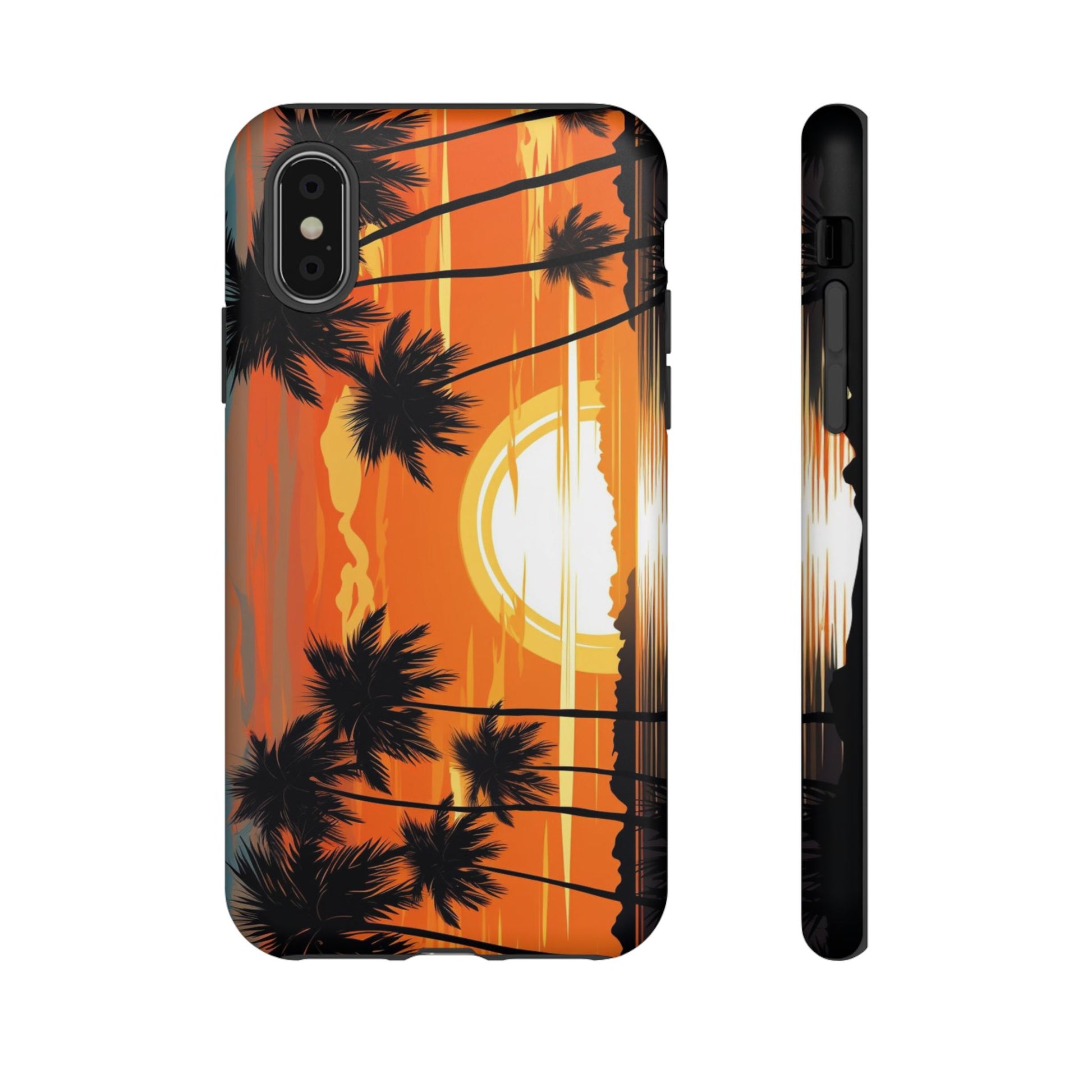 Sunset Palm Trees Tough Phone Cases for iPhone and Android
