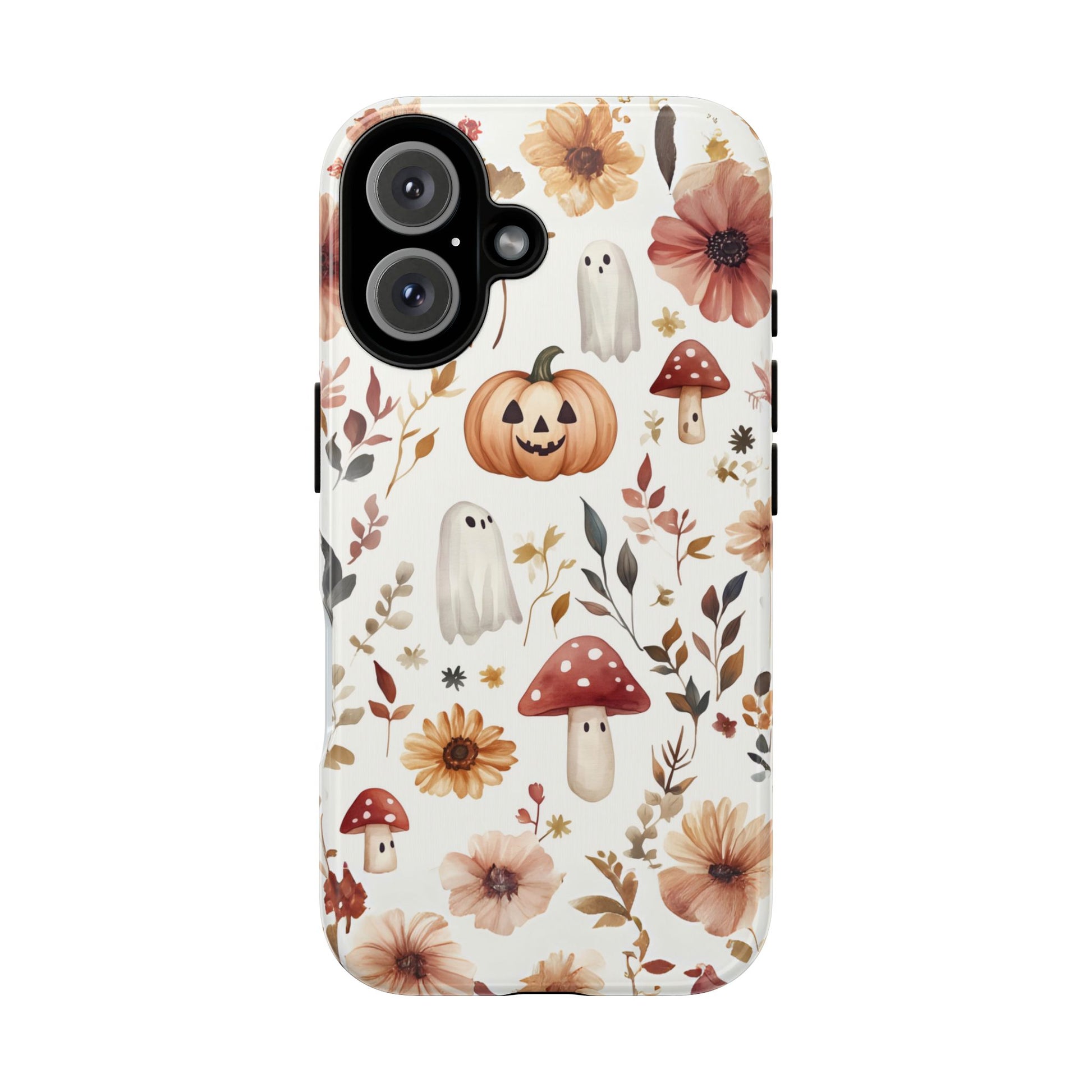 Cottagecore Fall Floral Phone Case for iPhone Samsung Pixel Autumn Pumpkin Tough Case iPhone 16 15 14 13 Pro Max