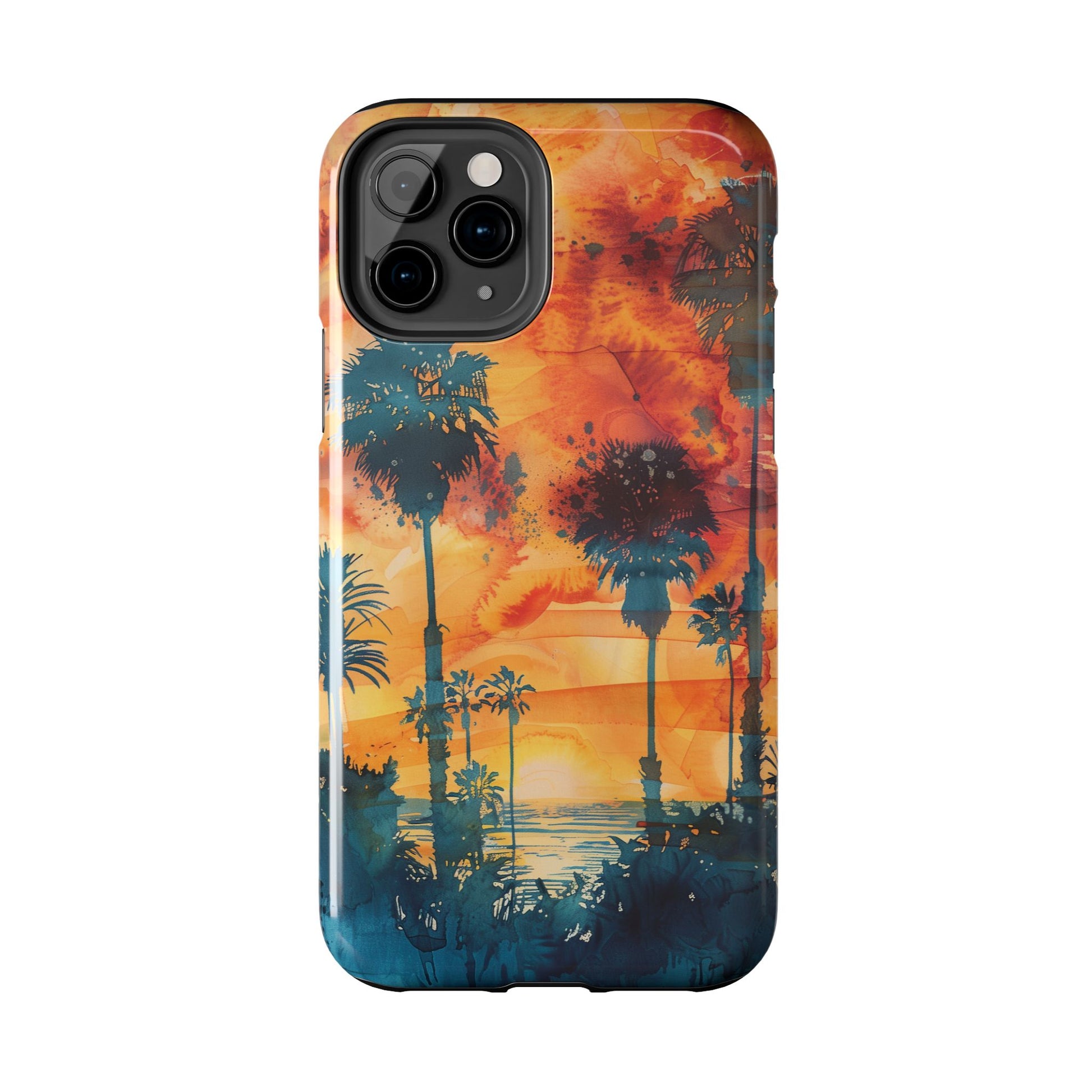 Los Angeles Sunset iPhone Case, Golden Hour Scenic View, Hollywood Hills Sunset Phone Case, Palm Trees Phone Case, iphone 15 pro max case