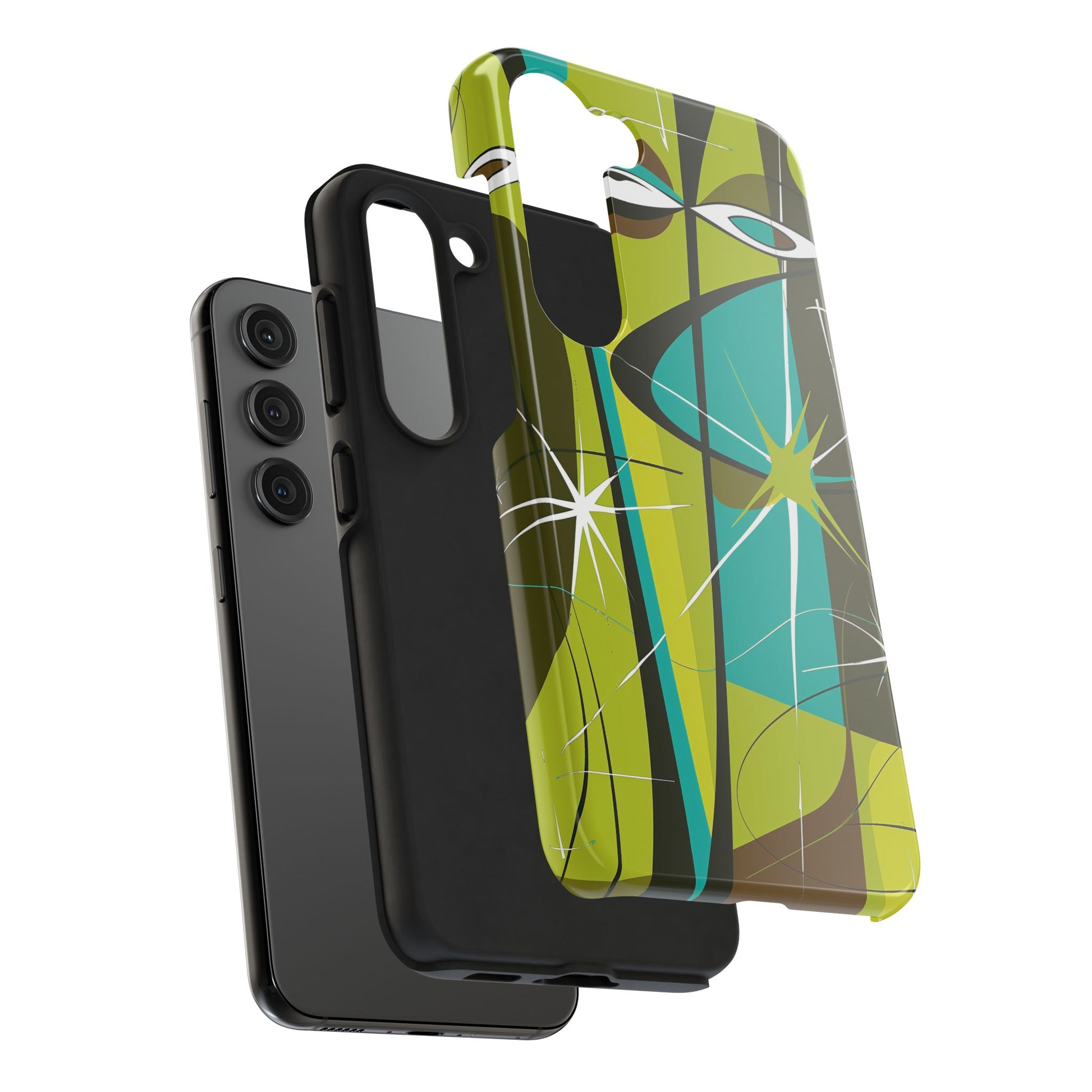 Mid Century Modern Star Design Phone Case, Earth Tone Colors, Retro Style Smartphone Cover, Vintage Phone Case, iPhone 14 Case, Apple iPhone