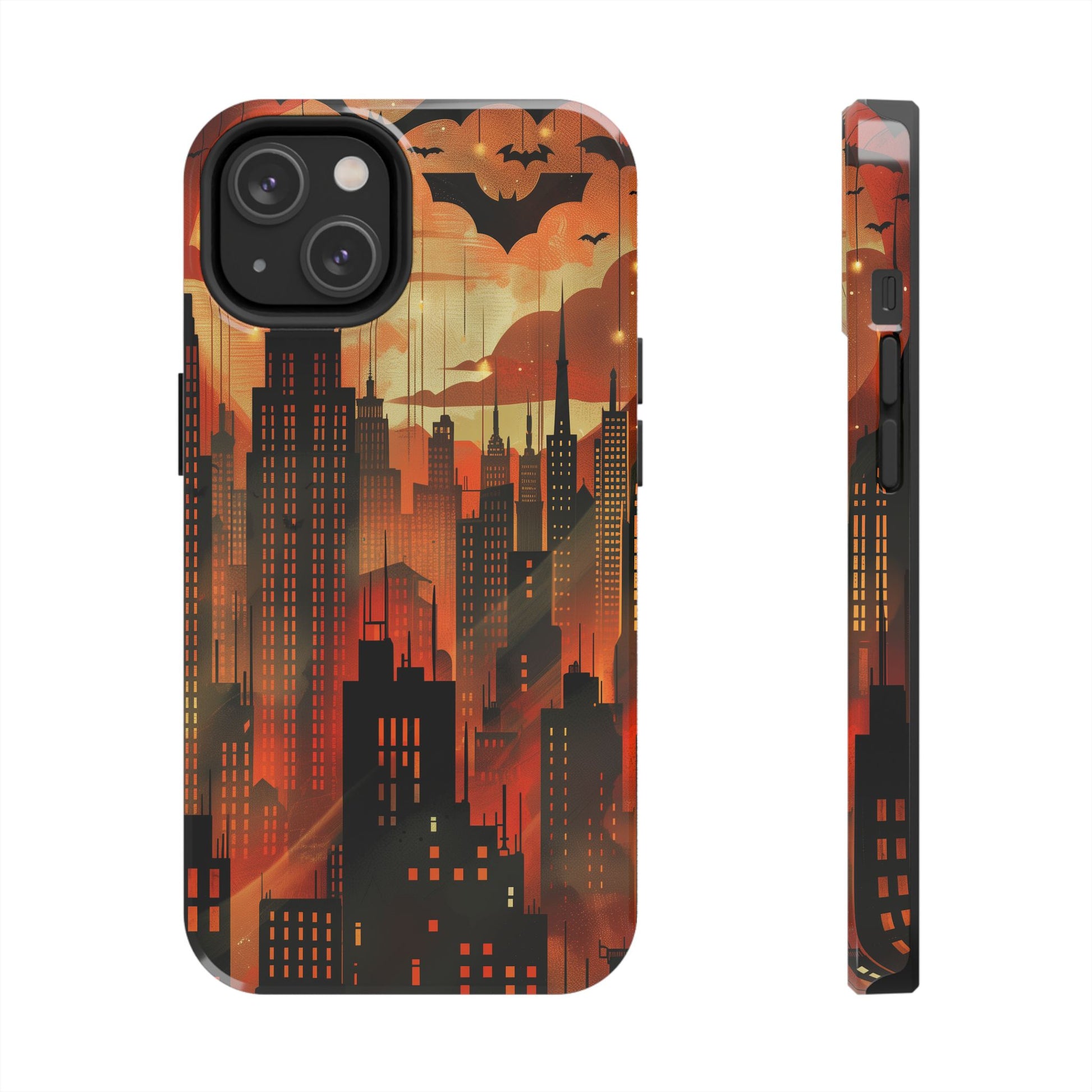 Batman Inspired Phone Case - Gotham Art Deco Style - Comic Book Hero Phone Cover - Unique Superhero Accessory