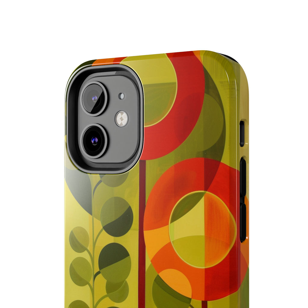Atomic Flower Phone Case, Mid-Mod Phone Case, Artwork iPhone Case, Unique Floral Pattern Phone Case, Art Deco, Minimalist, Tough Iphone Case