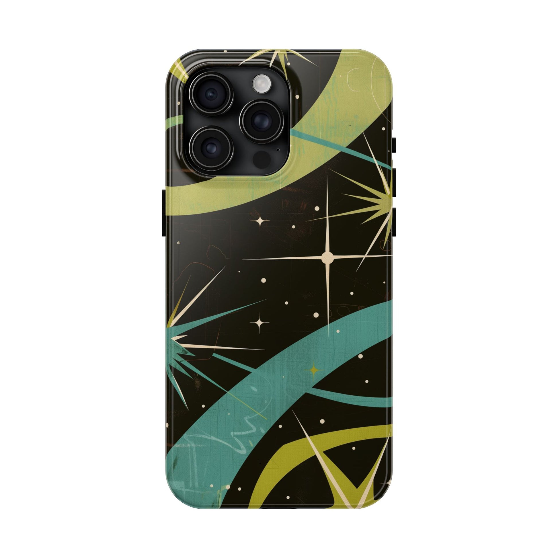 Mid Century Modern Star Design Phone Case, Earth Tone Colors, Retro Style Smartphone Cover, Vintage Phone Case, iPhone 14 Case, Apple iPhone