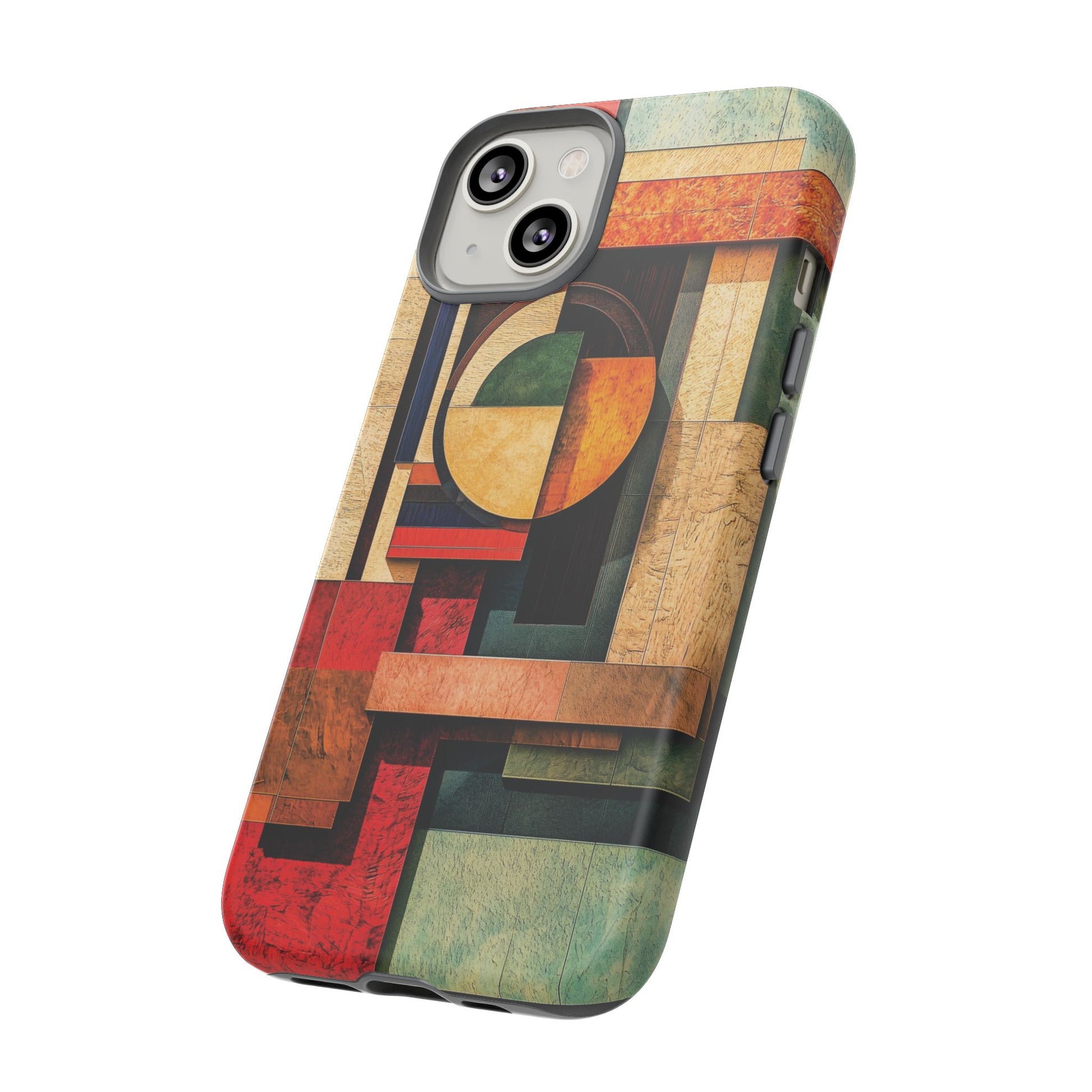 Tan Prairie Style Frank Lloyd Wright Usonian Phone Case Geometric Stained Glass Art Deco Marble Gold 13 14 15 16 iPhone Pro Max Galaxy Pixel