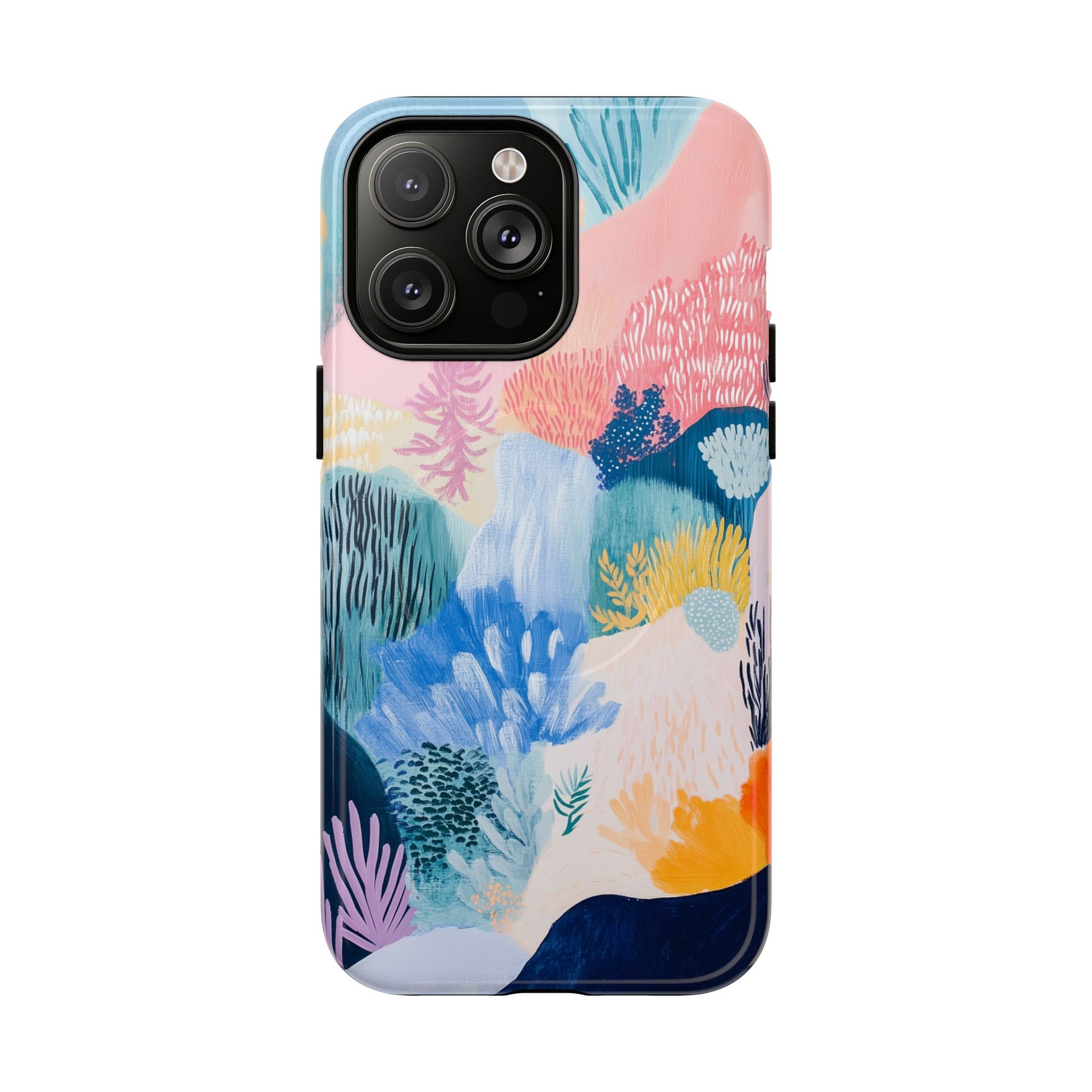 Cottagecore Coral Reef Pastel Abstract Art Magsafe Field Landscape  Floral Nature Hand Painted Artistic iPhone 14 15 16 Pro Max Plus