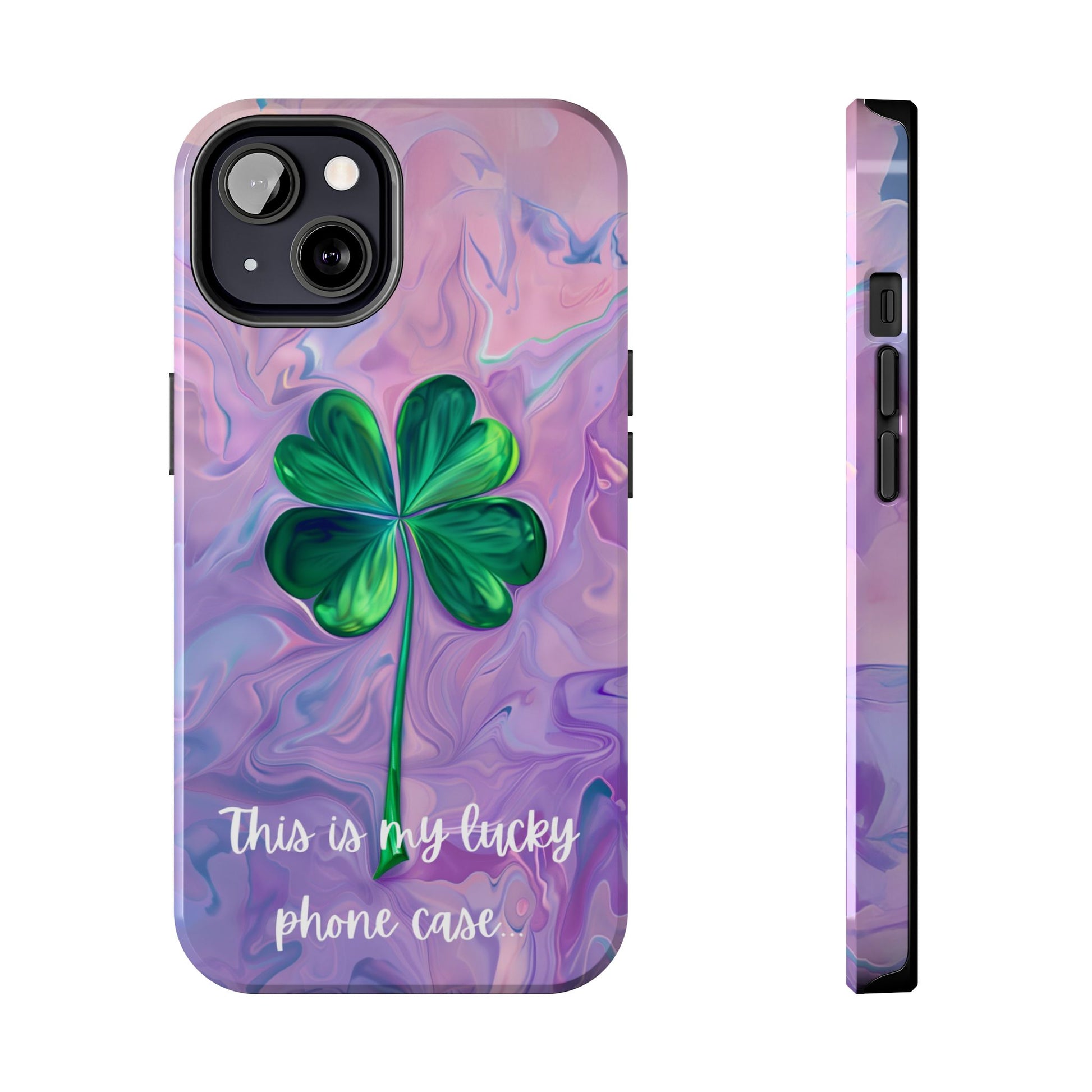 St Patrick's Day Lucky Phone Case Four Leaf Clover Durable Phone Case Good Luck Charm Protective iPhone 13 14 15 16 Pro Max Plus Galaxy