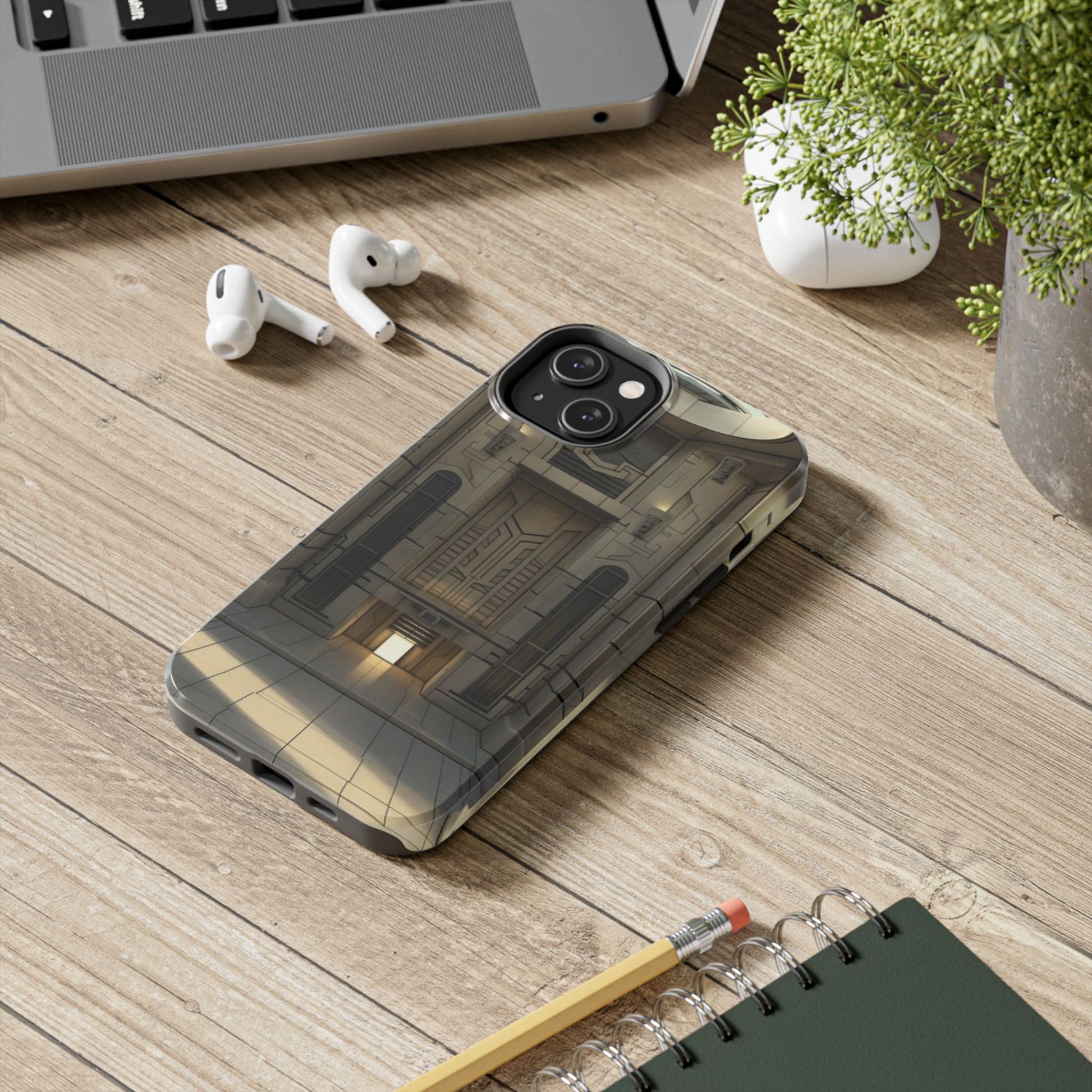 Durable Phone Case - Frank Lloyd Wright Style Room - Tough Architectural Design iPhone/Android Cover - Unique Art Deco Protection Accessory