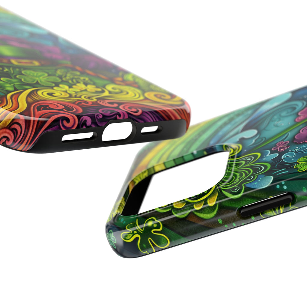 St. Patrick's Day Lucky Phone Case, Green Shamrock Protective Cover, Durable Irish Luck Phone Accessory, Holiday Gift Idea