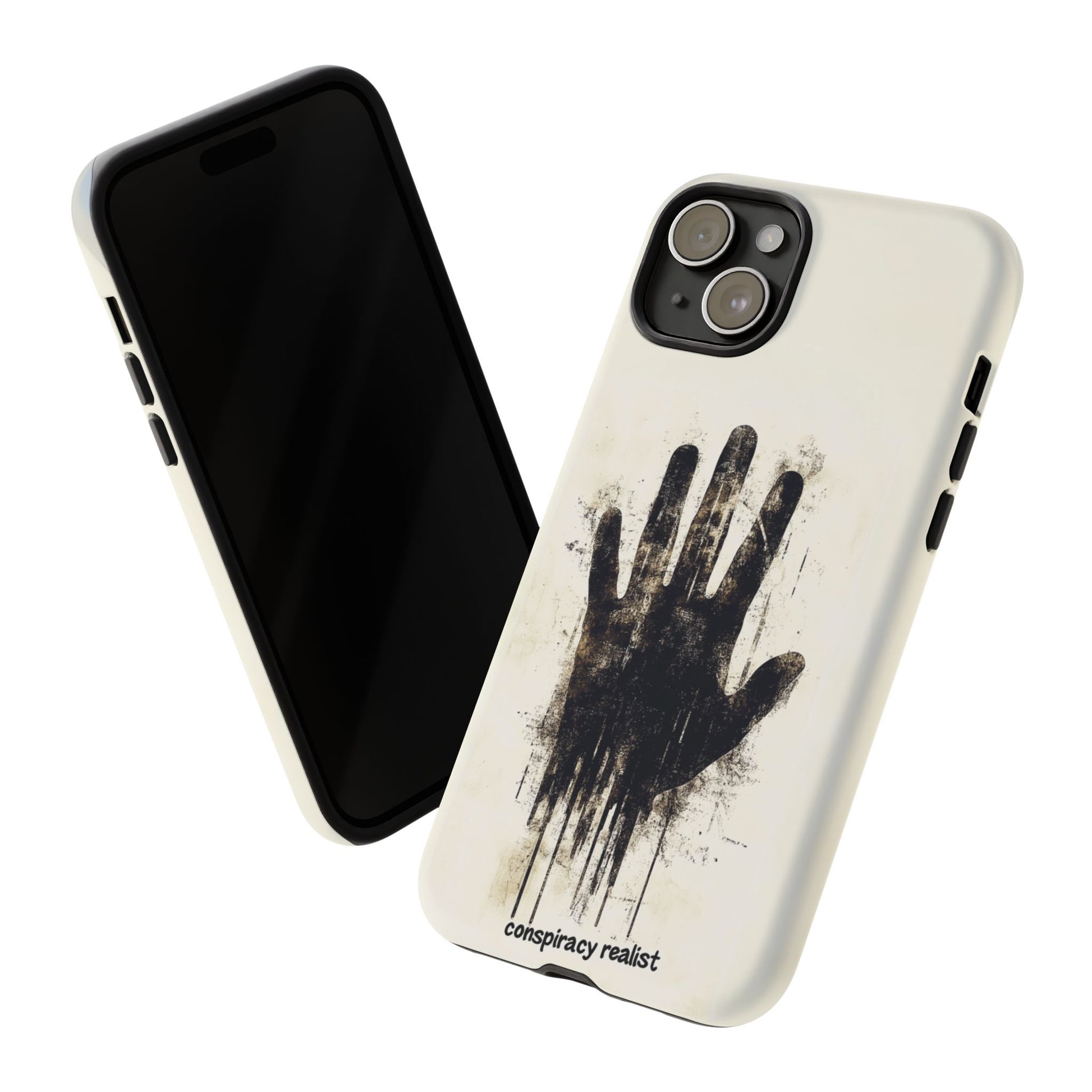Conspiracy Realist Paranormal Mystery Design X-Files Inspired Ghostly Hand Conspiracy Theory Creepy iPhone 13 14 15 16 Pro Max Galaxy Pixel