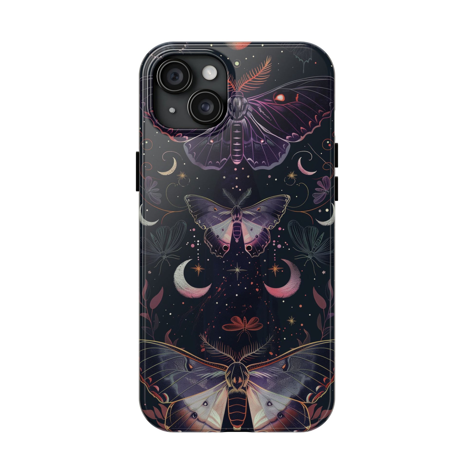B Dark Academia Mystical Phone Case, Mystical Moth Phone Case, Vintage Magic Witchcraft iPhone Cover, Esoteric Nature Art, iPhone 15 Pro Max