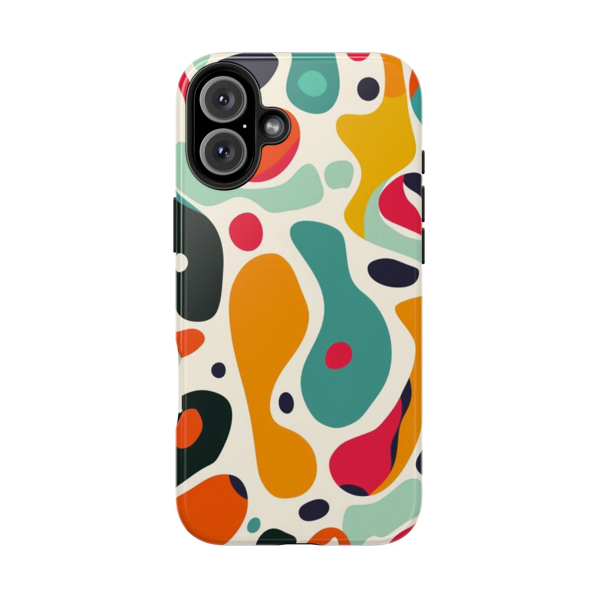 Mid Mod Fun Spots - Colorful Mid Mod Design Durable Phone Case - Vibrant and Stylish iPhone Tough Cover - Fun Retro Protection Accessory