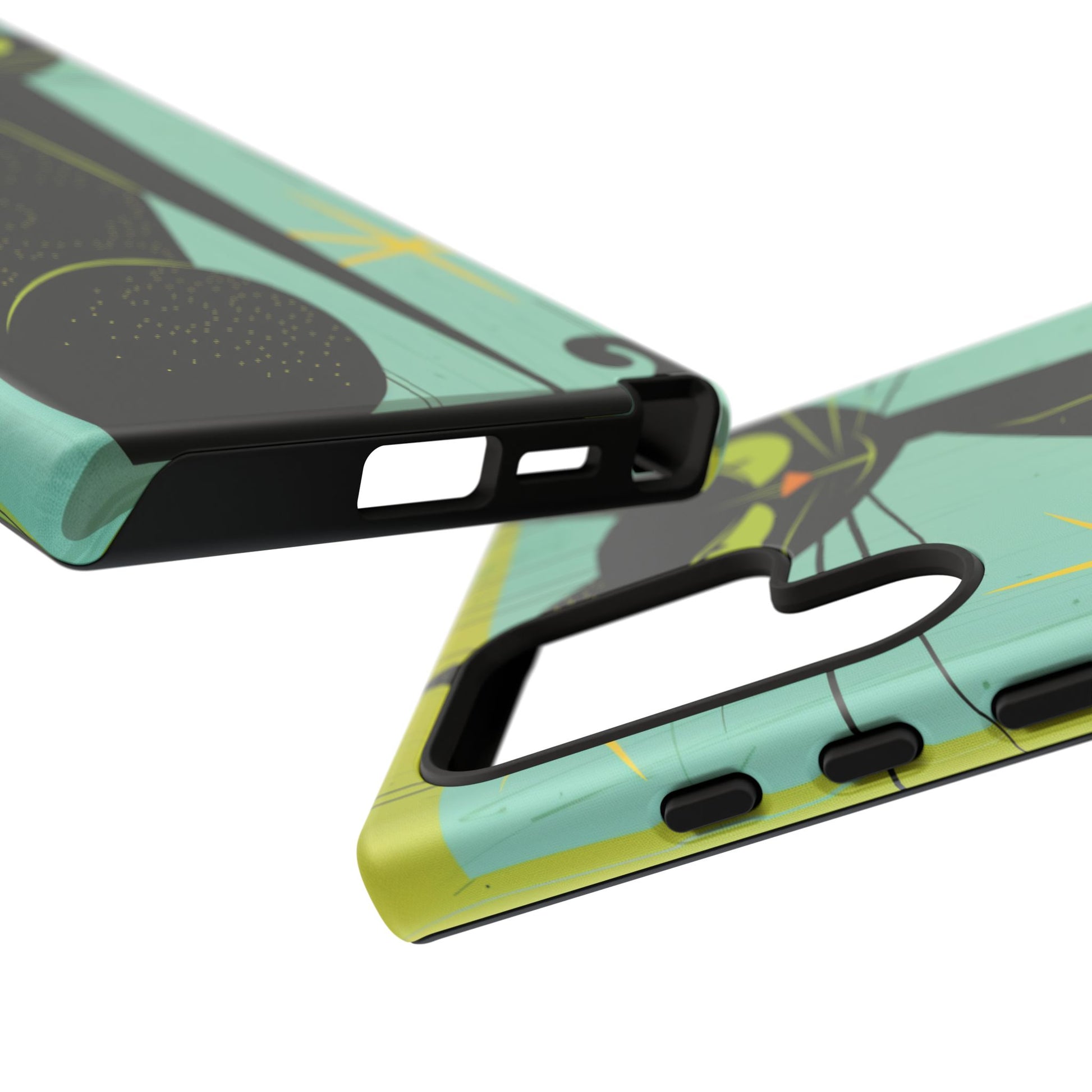 Mid-Century Modern Phone Case, Mid Mod Android Case, Atomic Cats Android Case, Retro Chic Smartphone Cover, Unique Artistic Phone Accessory