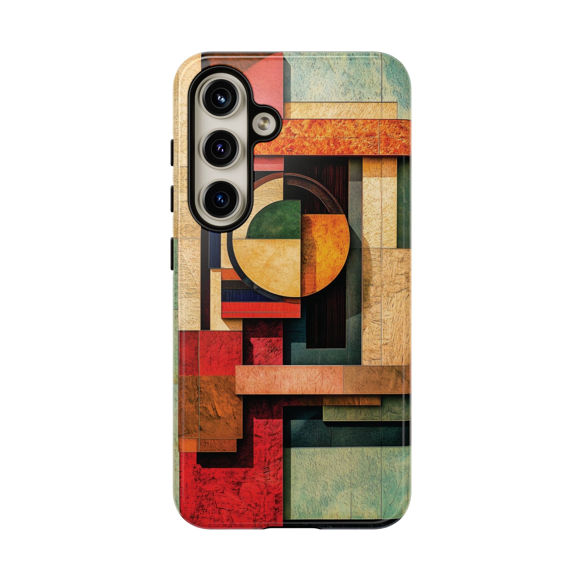Tan Prairie Style Frank Lloyd Wright Usonian Phone Case Geometric Stained Glass Art Deco Marble Gold 13 14 15 16 iPhone Pro Max Galaxy Pixel
