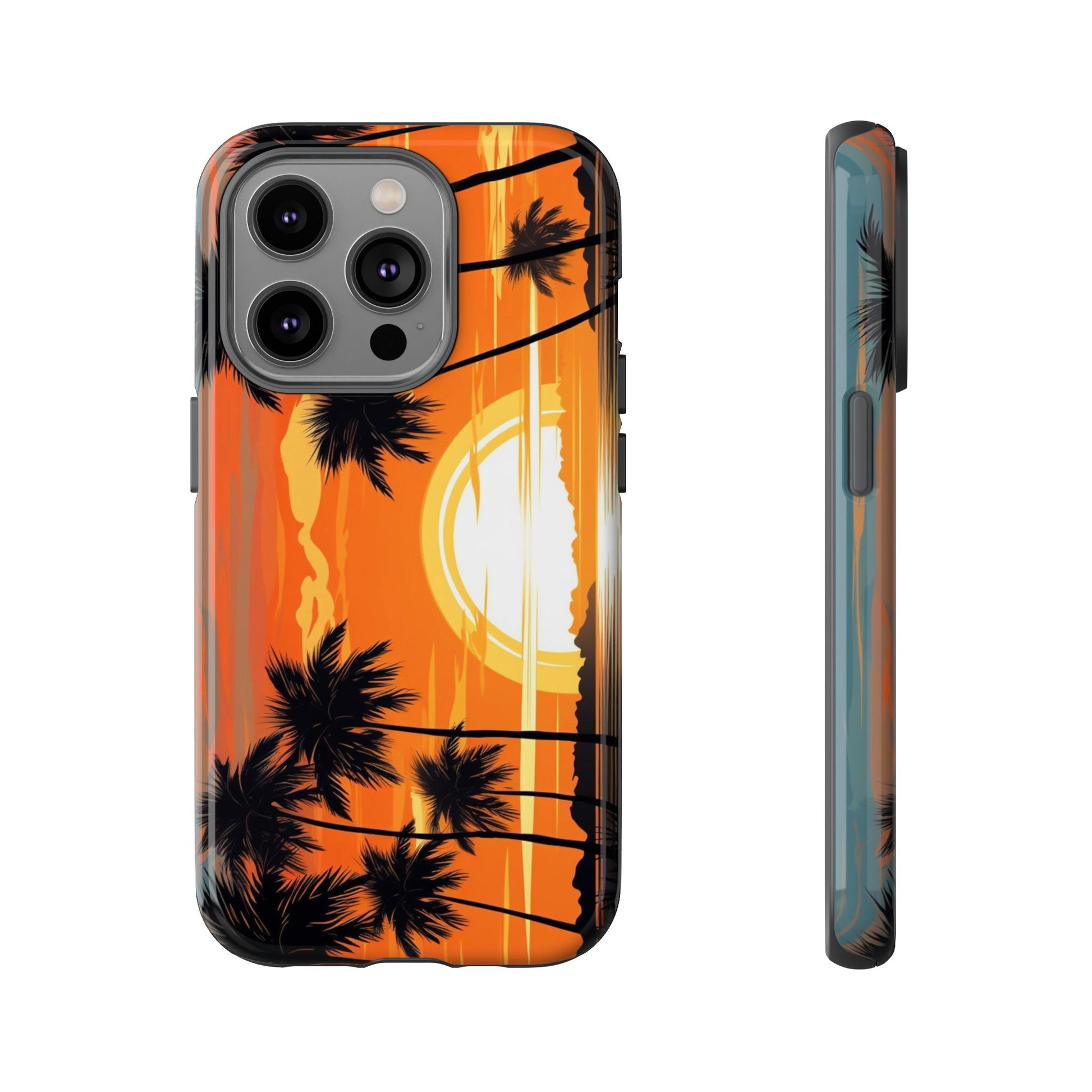 Sunset Palm Trees Tough Phone Cases for iPhone and Android
