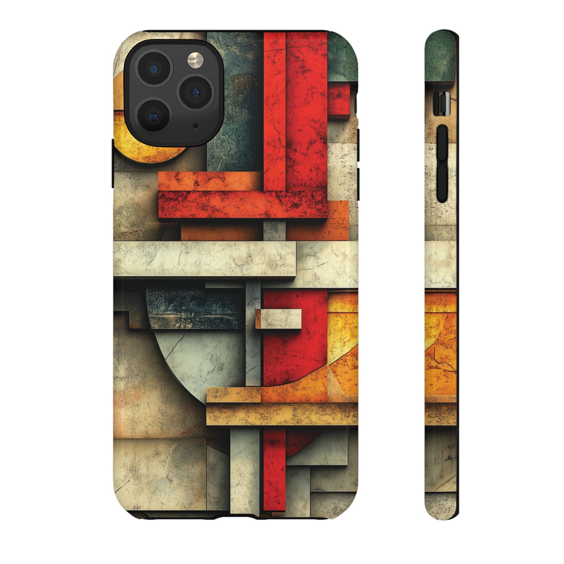 Red Prairie Style Frank Lloyd Wright Usonian Phone Case Geometric Stained Glass Art Deco Marble Gold 13 14 15 16 iPhone Pro Max Galaxy Pixel