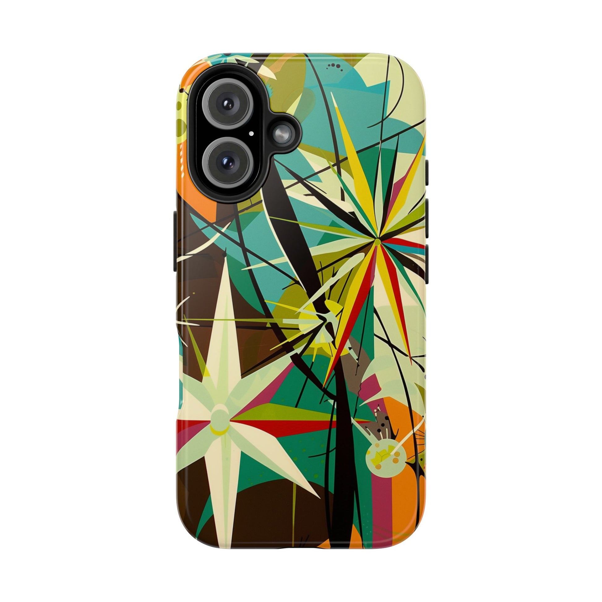 Mid Century Modern Star Design Phone Case, Earth Tone Colors, Retro Style Smartphone Cover, Vintage Phone Case, iPhone 14 Case, Apple iPhone