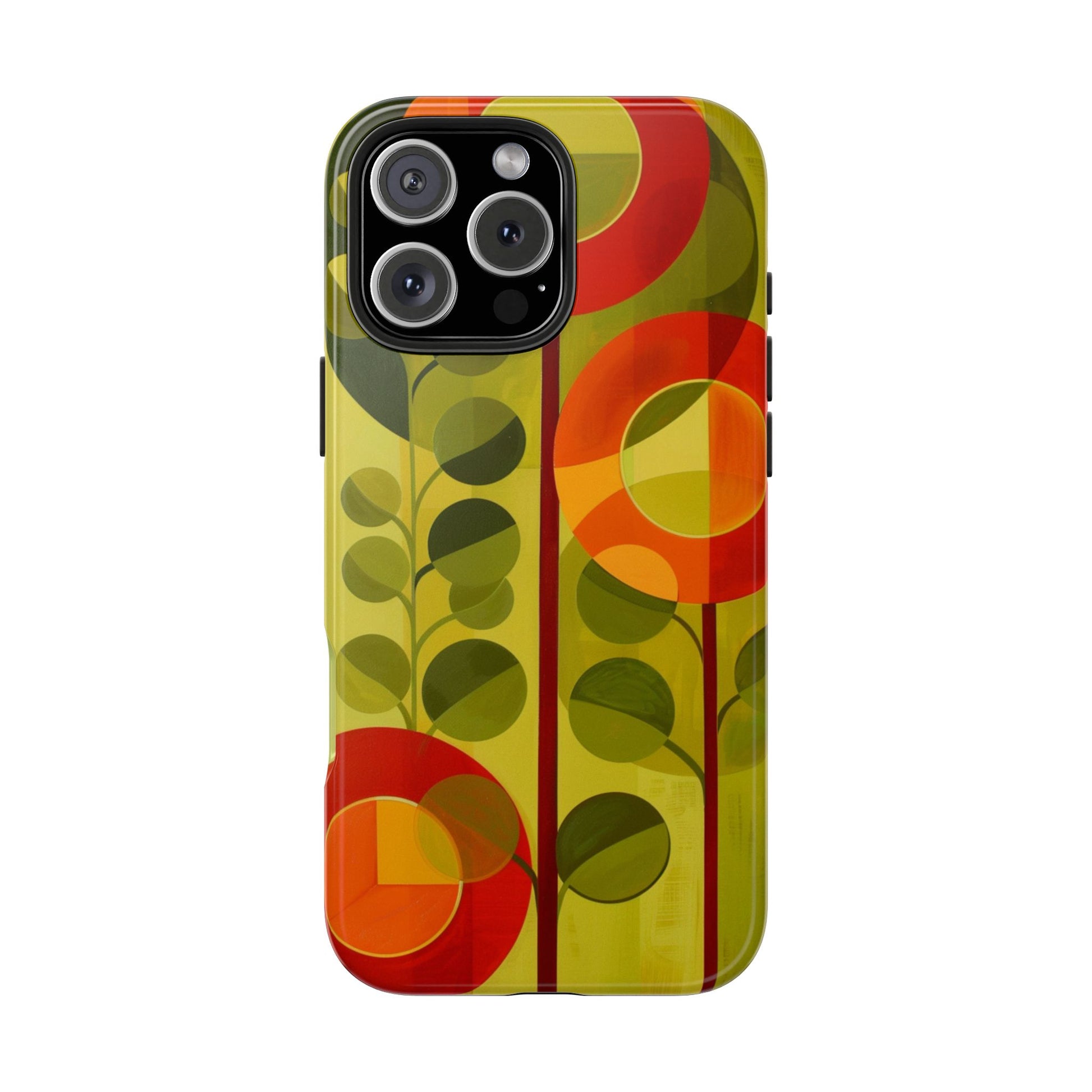 Atomic Flower Phone Case, Mid-Mod Phone Case, Artwork iPhone Case, Unique Floral Pattern Phone Case, Art Deco, Minimalist, Tough Iphone Case