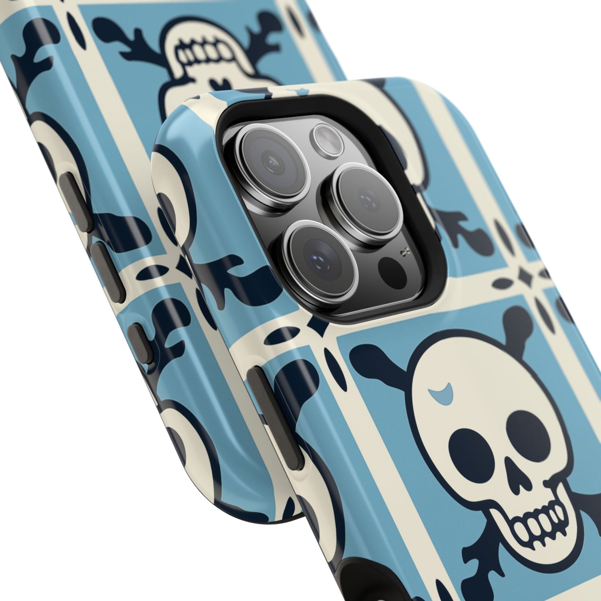 Cute Skull Phone Case Sugar Skull Ghingham Impact-Resistant Cover Goth Skull, Halloween Gift iphone 13 14 15 16 Pro Max