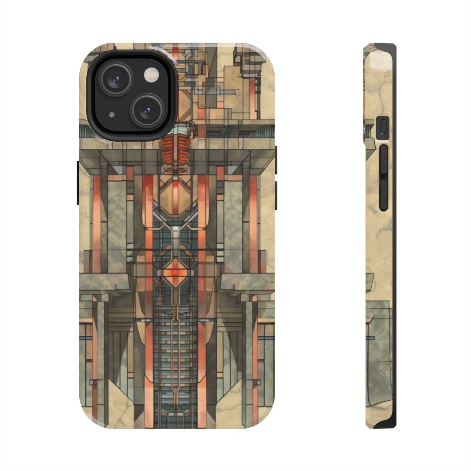 Prairie Style Frank Lloyd Wright Phone Case - Architectural Design iPhone Tough Cover - Unique Art Deco Protective Accessory