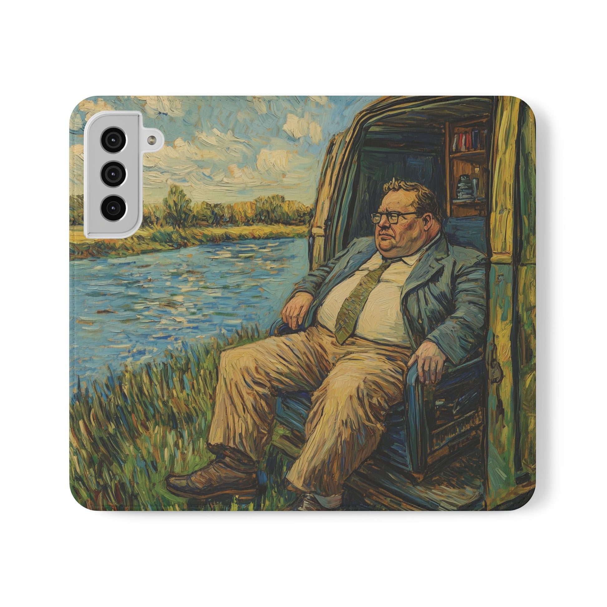 Flip Phone Case Painting A Van Gogh Down by the River iPhone 16 Pro Max  Galaxy