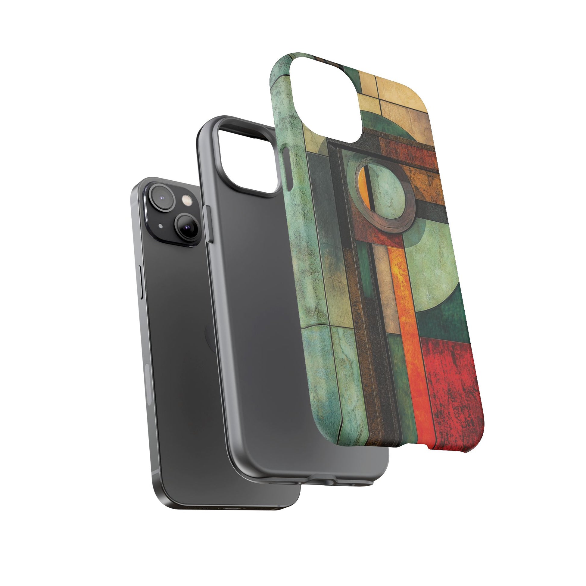 Natural Prairie Style Frank Lloyd Wright Usonian Phone Case Geometric  Art Deco Marble Gold 13 14 15 16 iPhone Pro Max Galaxy Pixel