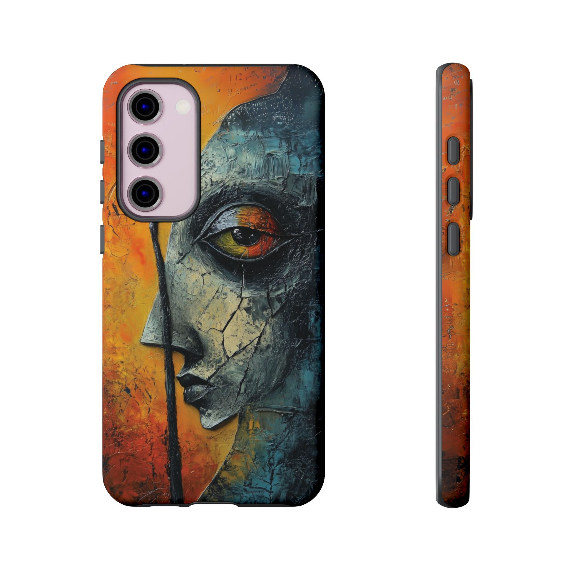 Surrealist Art Phone Case Salvador Dali Style Face Tough Case Unique Artistic 3D Textured Look Surrealism Gift Art iPhone 13 14 15 16