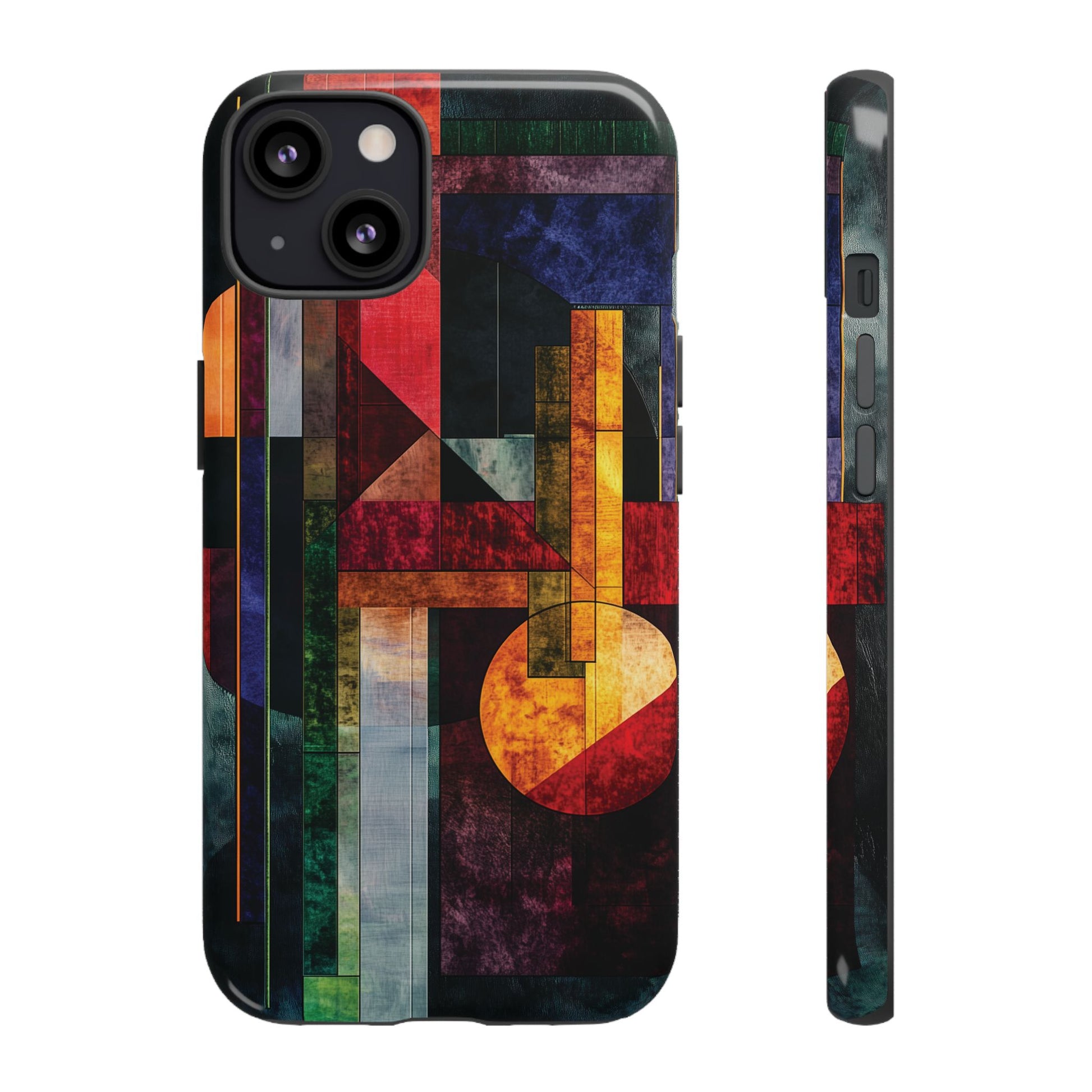 Darker Style Frank Lloyd Wright Usonian Phone Case Geometric Stained Glass Art Deco Marble Gold 13 14 15 16 iPhone Pro Max Galaxy Pixel