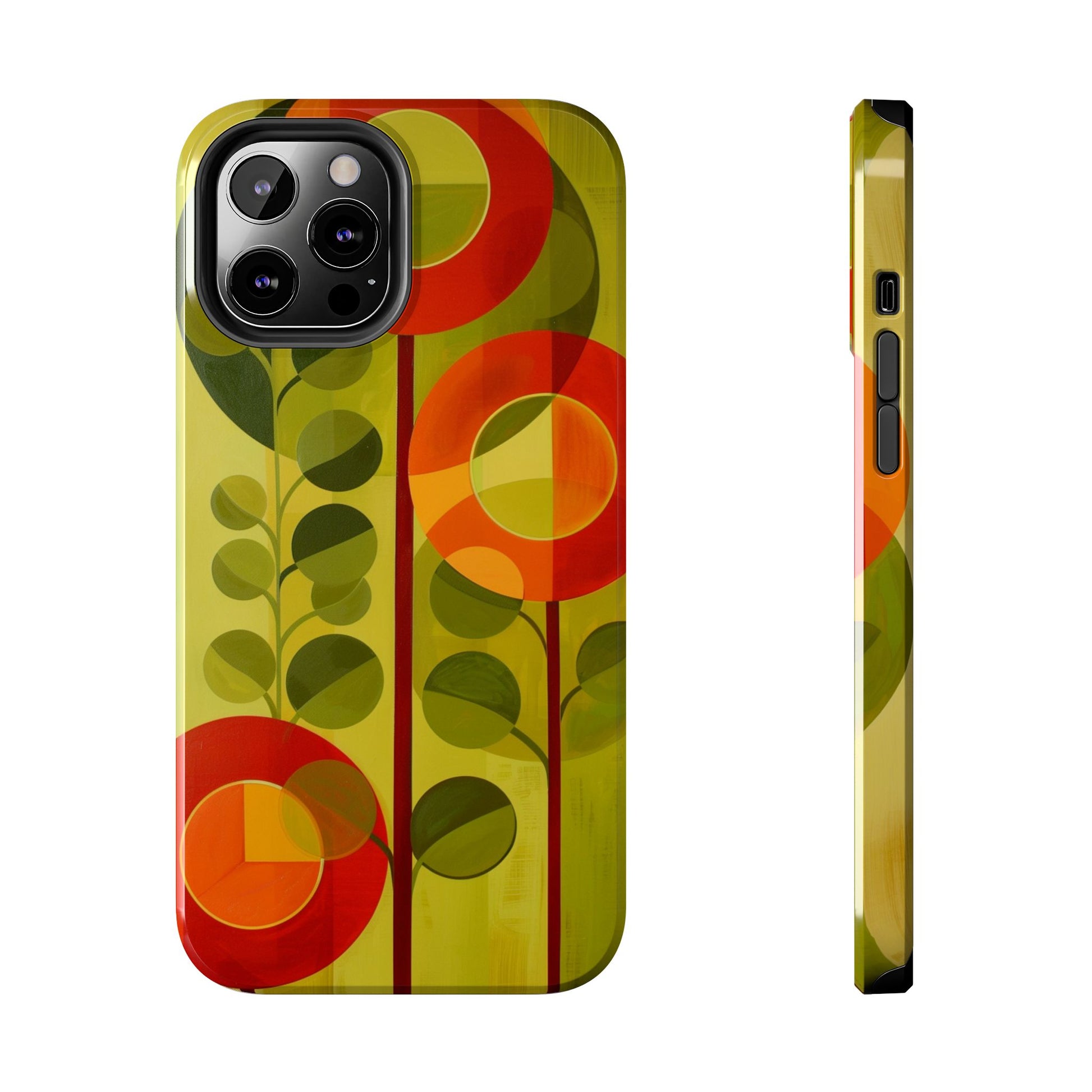 Atomic Flower Phone Case, Mid-Mod Phone Case, Artwork iPhone Case, Unique Floral Pattern Phone Case, Art Deco, Minimalist, Tough Iphone Case