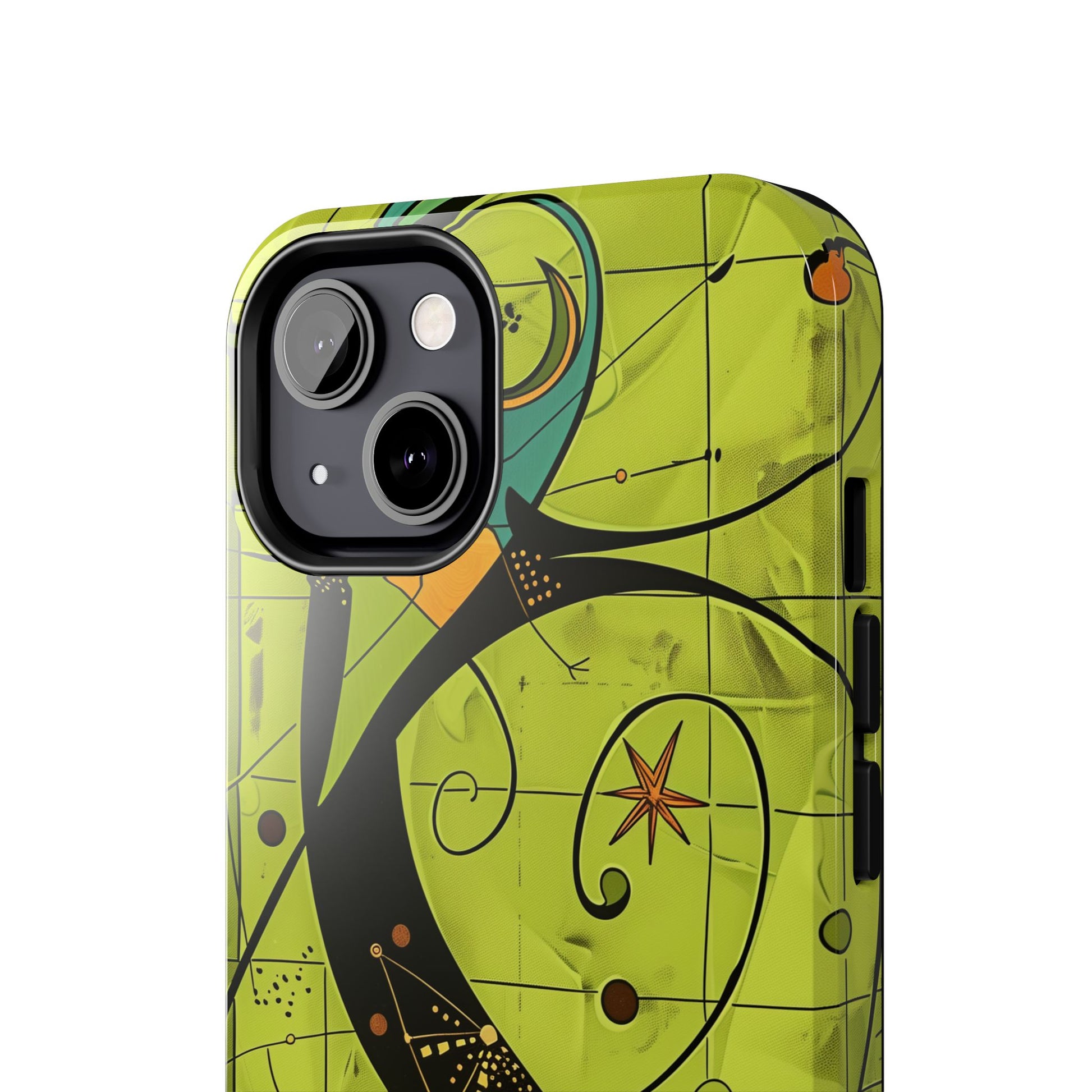 Mid Century Modern Star Design Phone Case, Earth Tone Colors, Retro Style Smartphone Cover, Vintage Phone Case, iPhone 14 Case, Apple iPhone