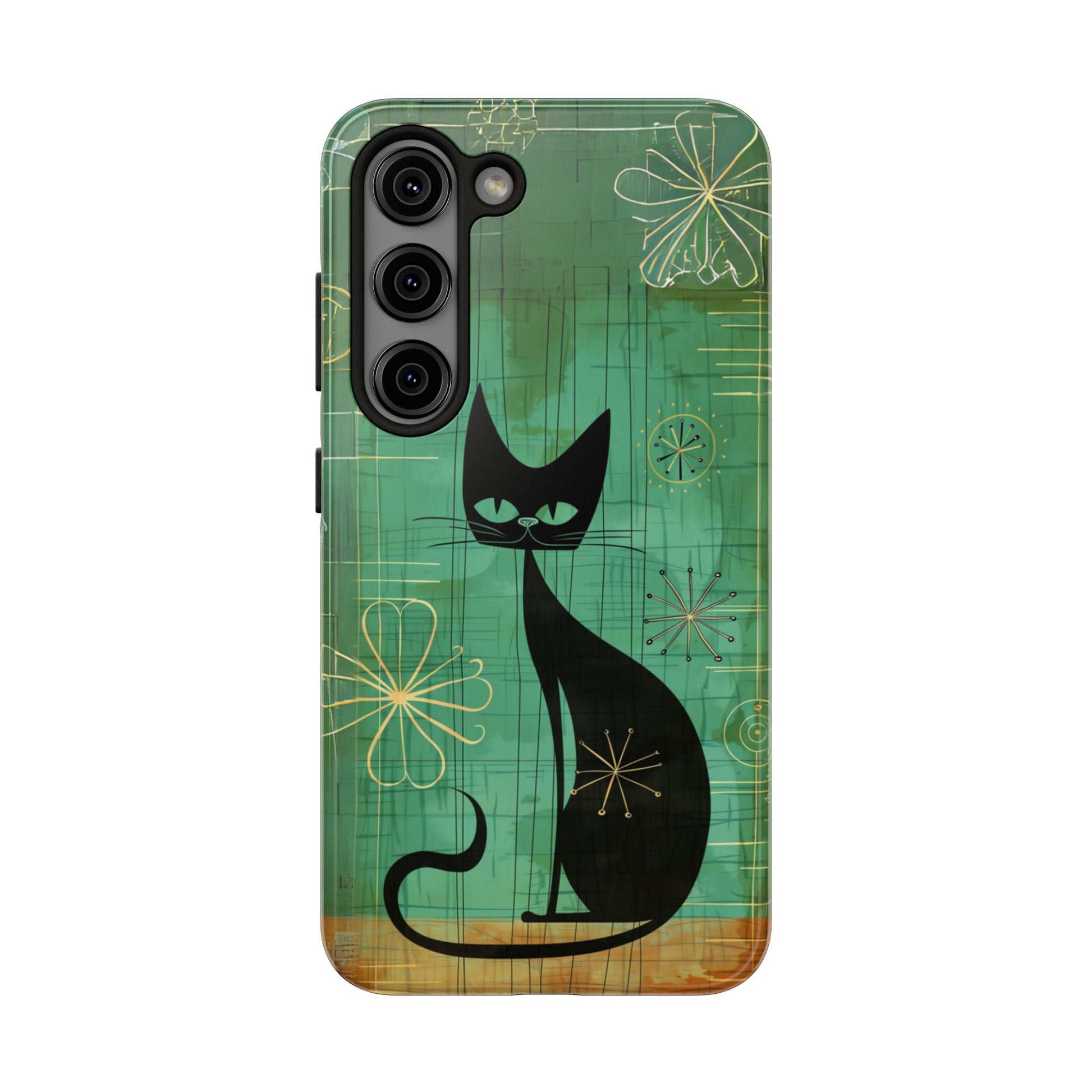 Mid-Century Modern Phone Case-Case, Mid Mod iPhone Case, Atomic Cats iPhone Case, Retro Chic Smartphone Cover, Unique Phone Case