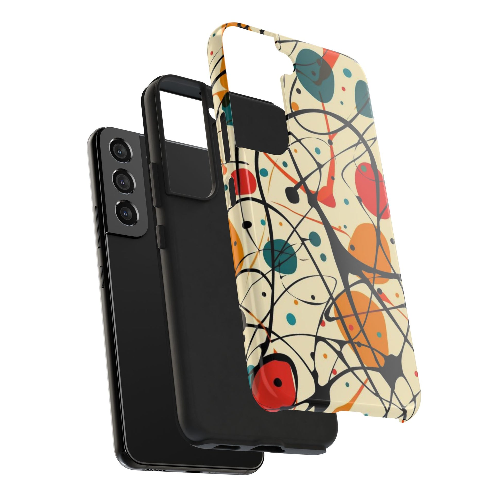 Mid Mod Phone Case,  Colorful Mid Mod Design Durable Phone Case, Vibrant and Stylish iPhone Tough Cover, iphone 15 case, iphone 14 pro max