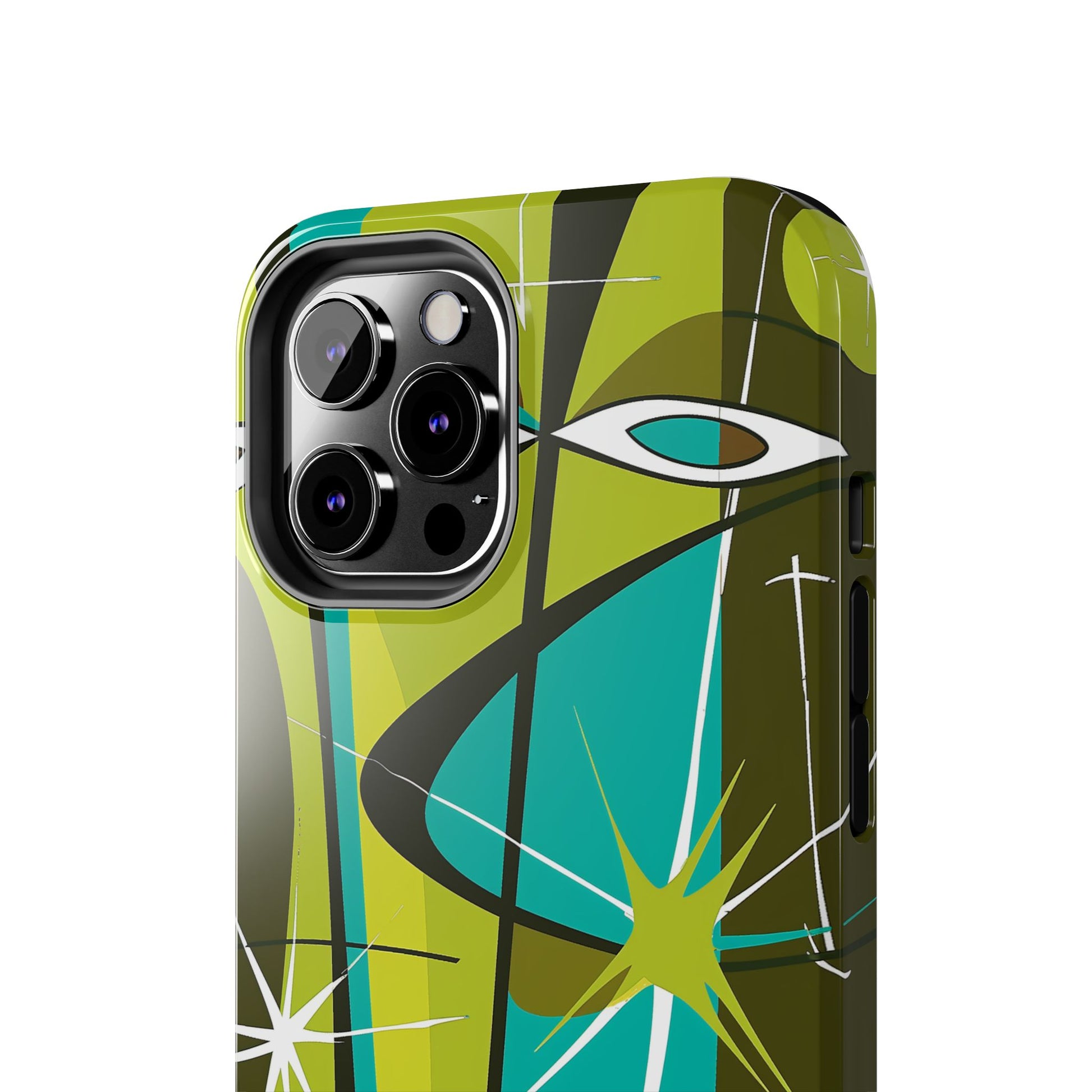 Mid Century Modern Star Design Phone Case, Earth Tone Colors, Retro Style Smartphone Cover, Vintage Phone Case, iPhone 14 Case, Apple iPhone