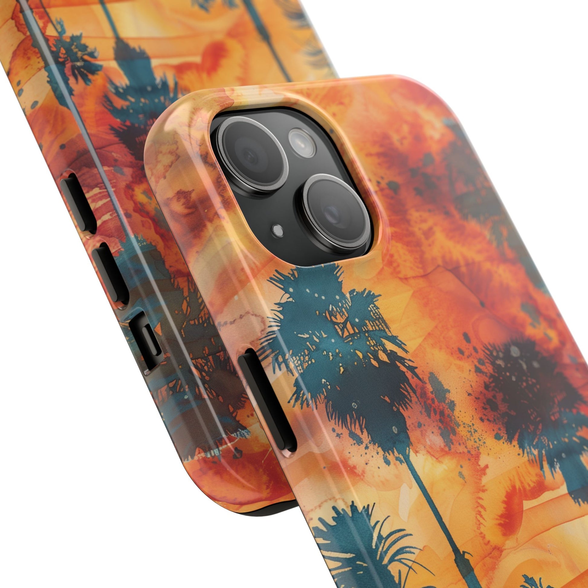 Los Angeles Sunset iPhone Case, Golden Hour Scenic View, Hollywood Hills Sunset Phone Case, Palm Trees Phone Case, iphone 15 pro max case