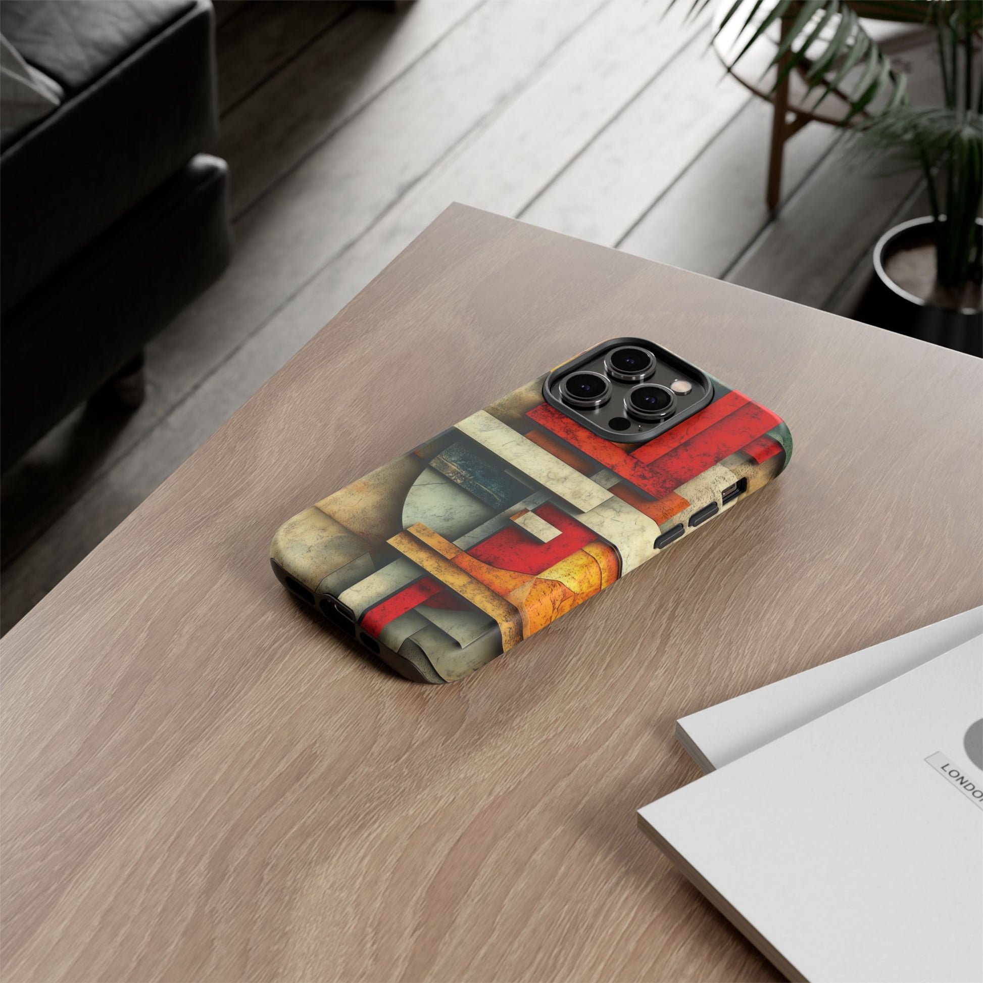 Red Prairie Style Frank Lloyd Wright Usonian Phone Case Geometric Stained Glass Art Deco Marble Gold 13 14 15 16 iPhone Pro Max Galaxy Pixel