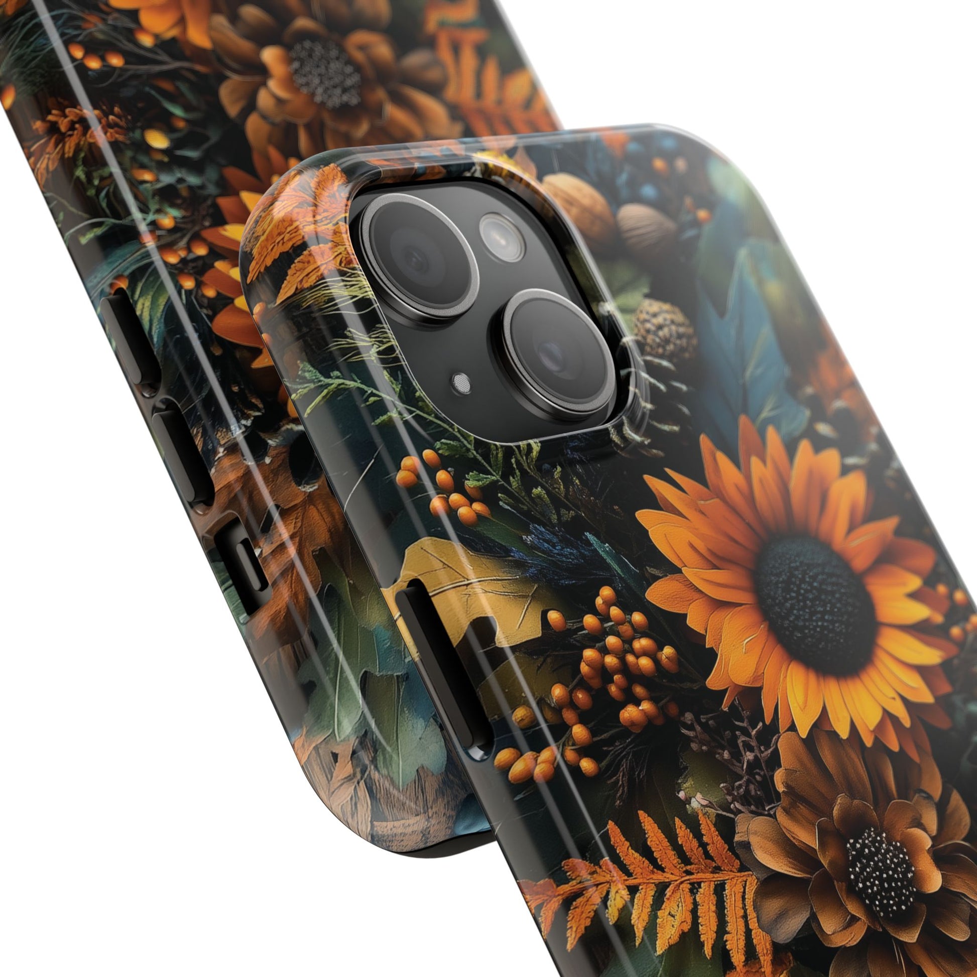 Vibrant Fall Sunflowers Cottagecore Colors Phone Case Autumn Dried Flowers Fall Sunflowers iPhone 15 Pro Max Samsung Galaxy