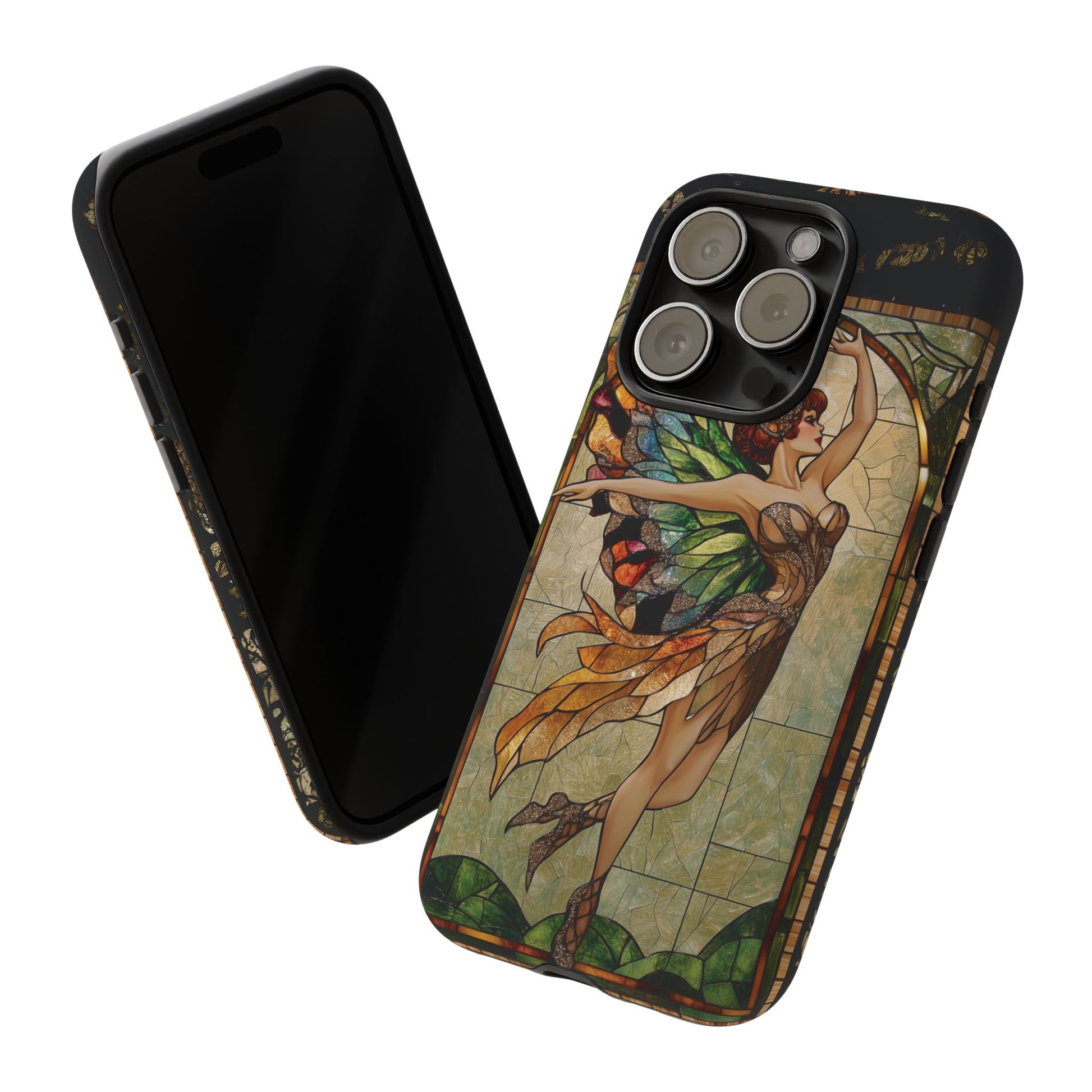 Fairy Phone Case Art Deco Woman Phone Case 1920s Art Nouveau Design in Stained Glass Alphonse Mucha Style Gatsby Style Poster