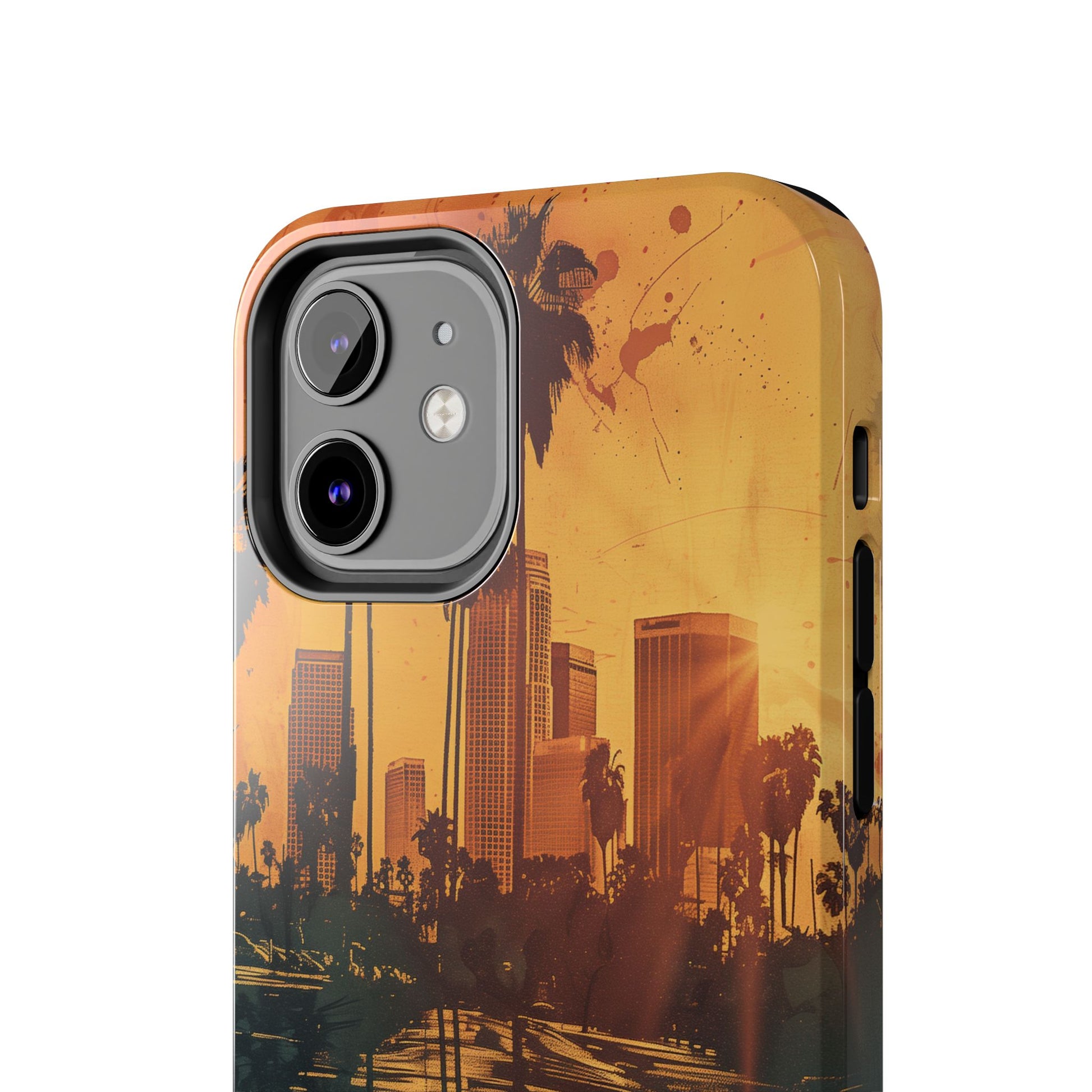 Los Angeles Sunset iPhone Case, Golden Hour Scenic View, Hollywood Hills Sunset Phone Case, Palm Trees Phone Case, iphone 15 pro max case