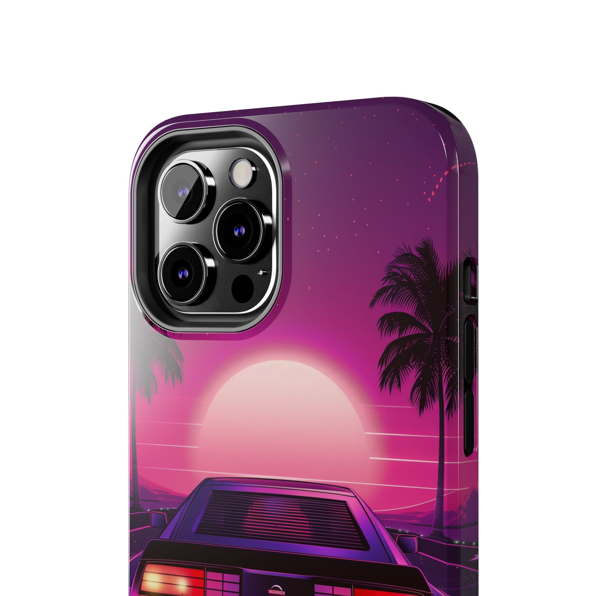 Durable 80s Retro Car Phone Case - Tough Vintage Design - Protective Mobile Cover - Fun Classic Car Accessory