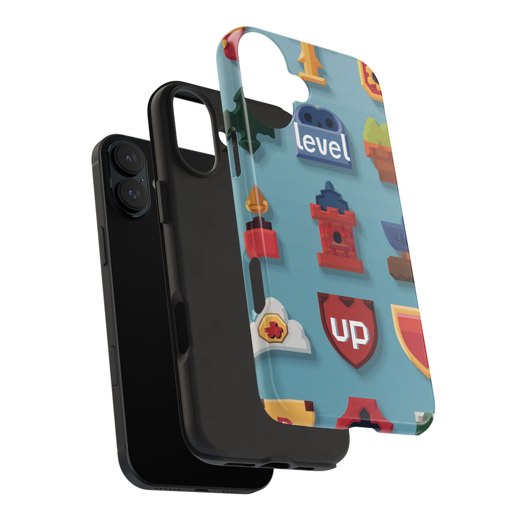 Pixel Art Video Game Level Up Phone Case, Retro Gaming Design, Geeky Gamer Phone Cover, Unique Video Game Art Accessories