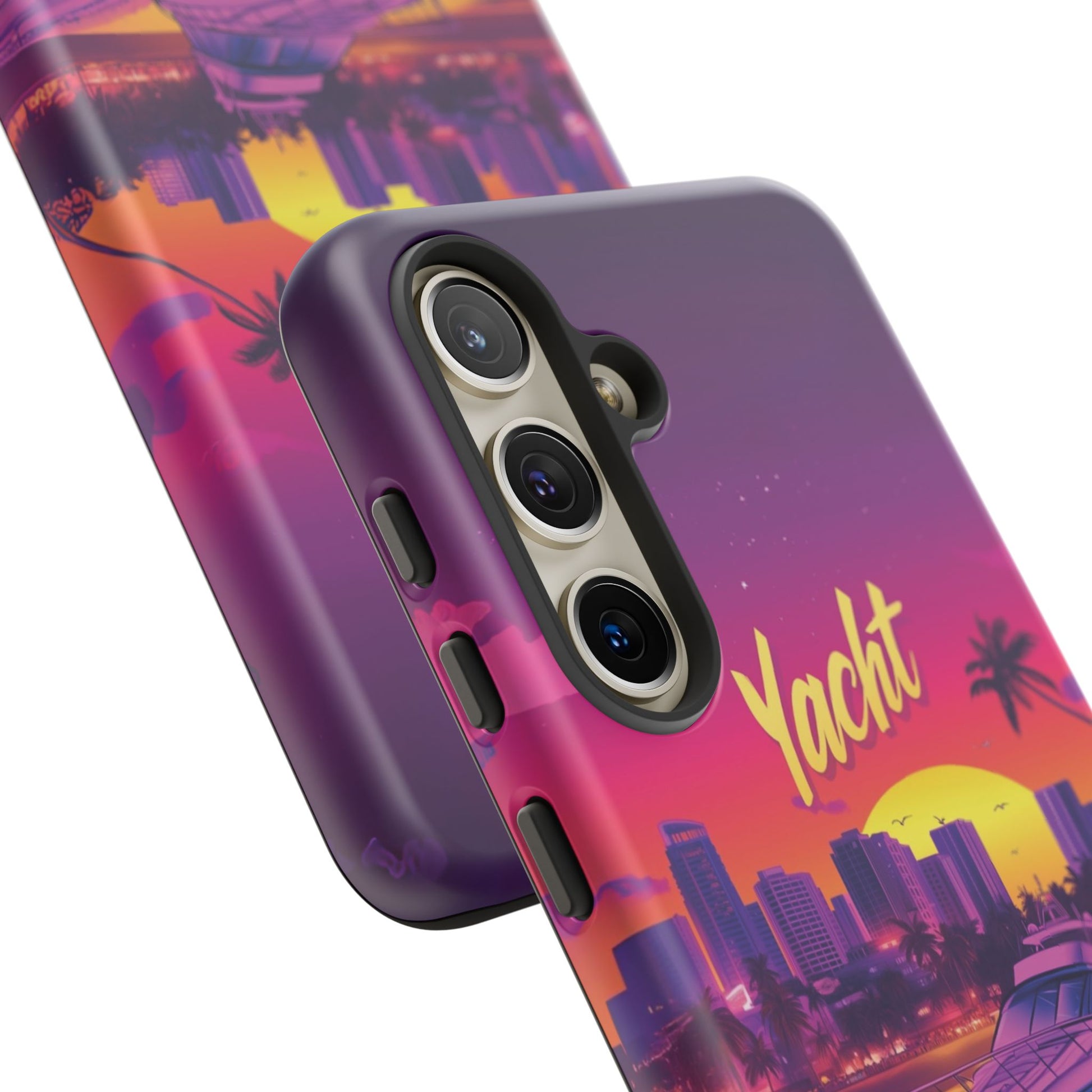 Yacht Rock Custom Phone Case iPhone 13 14 15 16 Pro Max Sunset Cruise Harbor Miami Vice Yacht Rock Gift Boating Captain South Beach Surfing