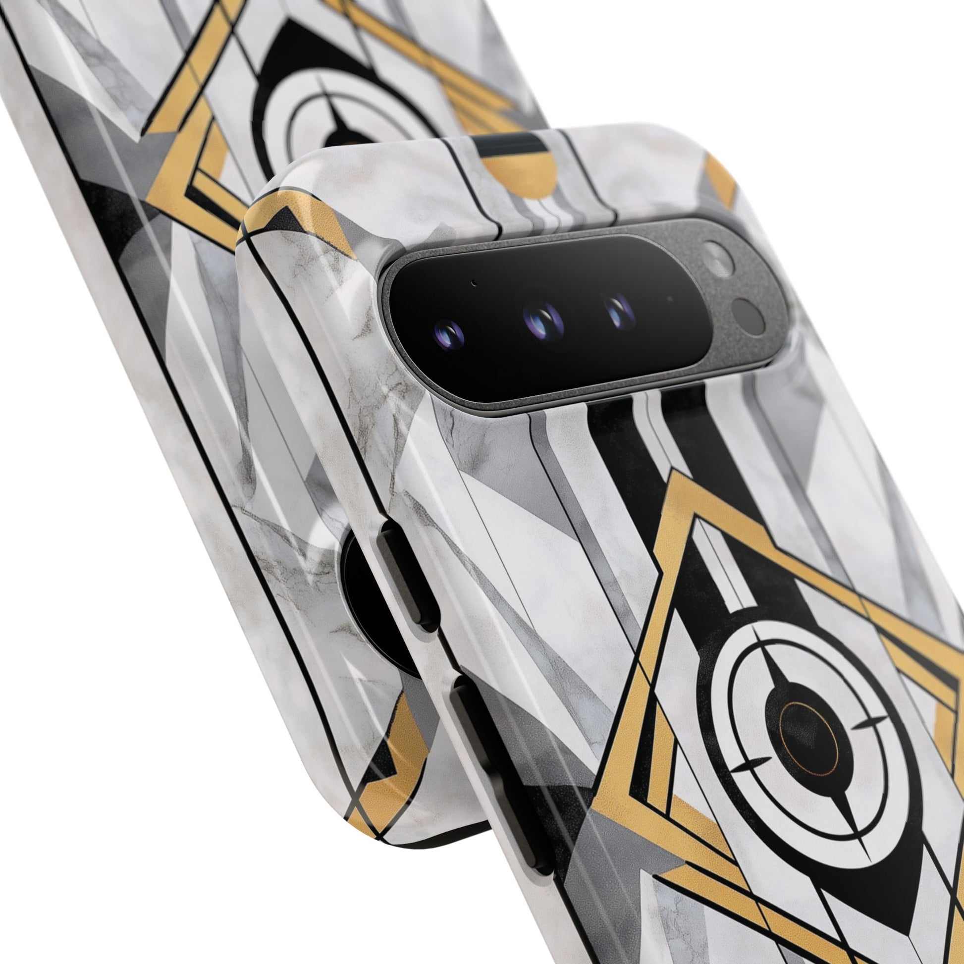 Frank Lloyd Wright Inspired White Phone Case Geometric Stained Glass Art Deco Great Gatsby 13 14 15 16 iPhone Pro Max Galaxy Pixel