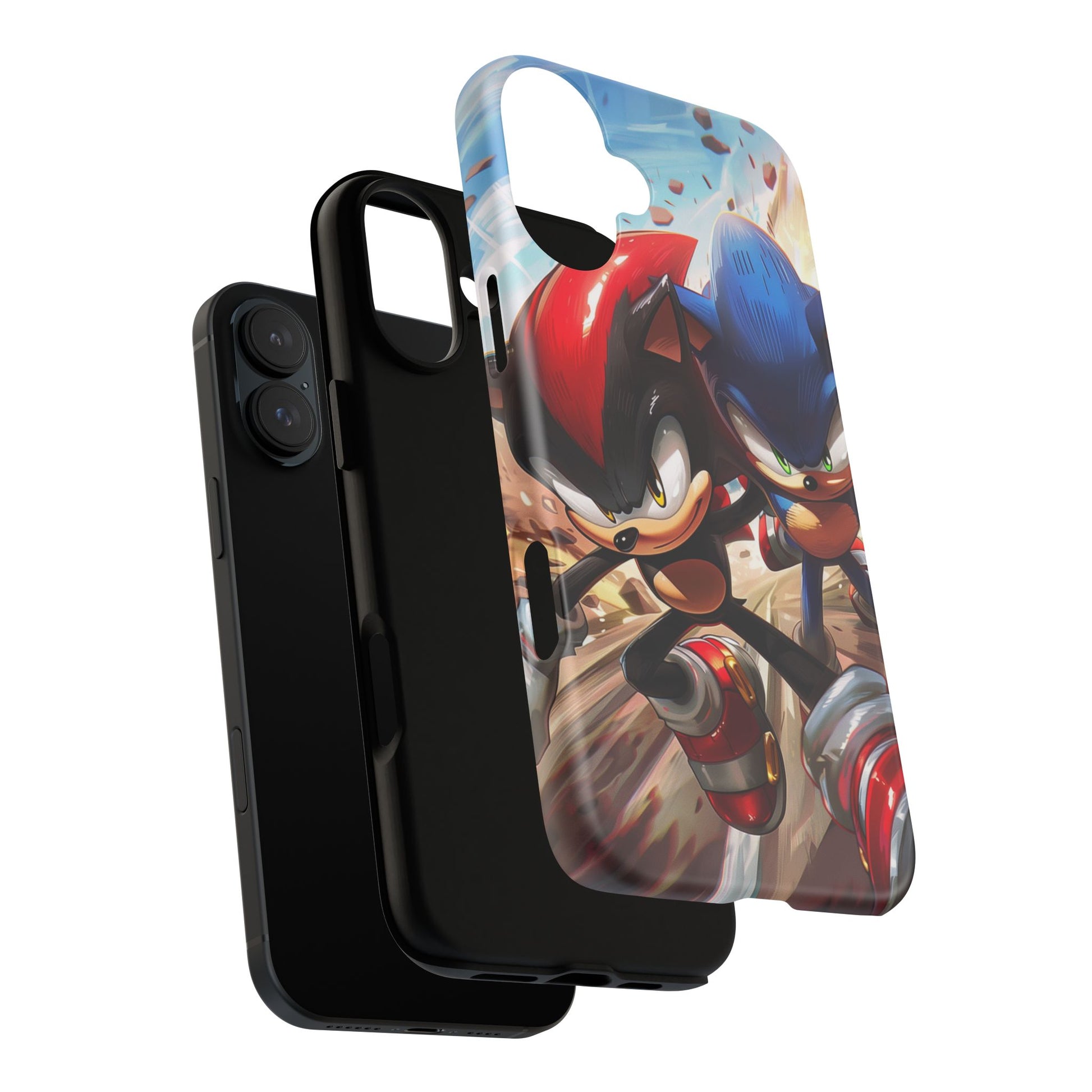 Sonic and Shadow Phone Case, Sonic and Shadow, Tough Android Case, Fun Video Game Phone Case, Retro Game Case, SEGA Video Game Android Case