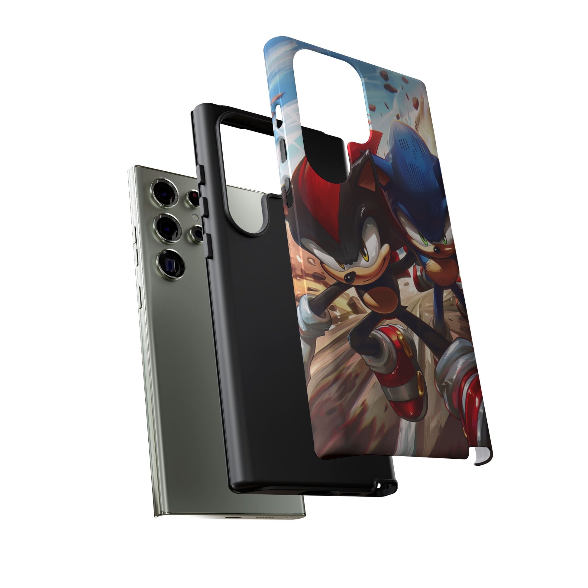 Sonic and Shadow Phone Case, Sonic and Shadow, Tough Android Case, Fun Video Game Phone Case, Retro Game Case, SEGA Video Game Android Case