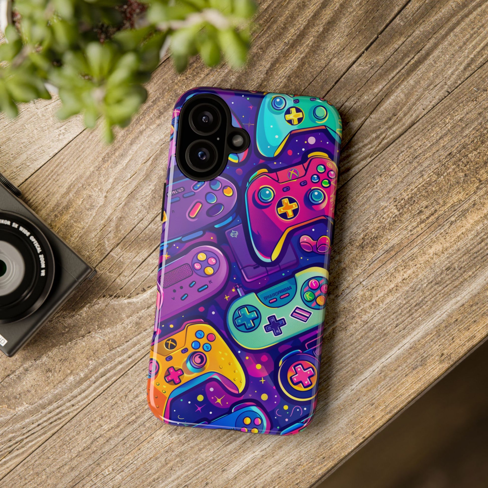 Lisa Frank Style Video Game Controller Android Phone Case, Retro Gamer Gift, Colorful Gaming Accessory